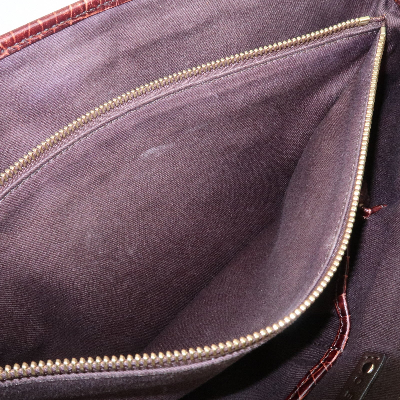 CELINE Macadam Canvas Embossed Leather Tote Bag Shoulder Bag Brown