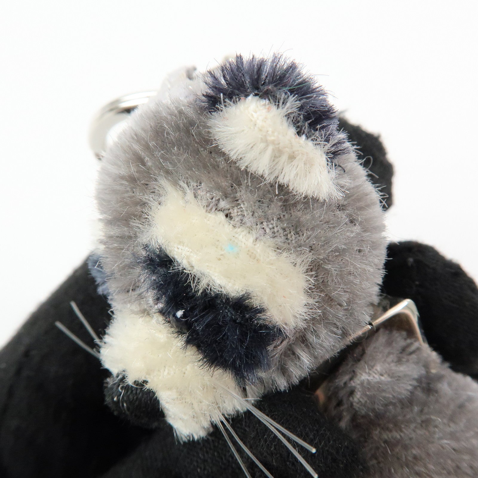 PRADA Beear Polyester Metal Bear Brick Racoon Bag Charm Grey 1ARH56