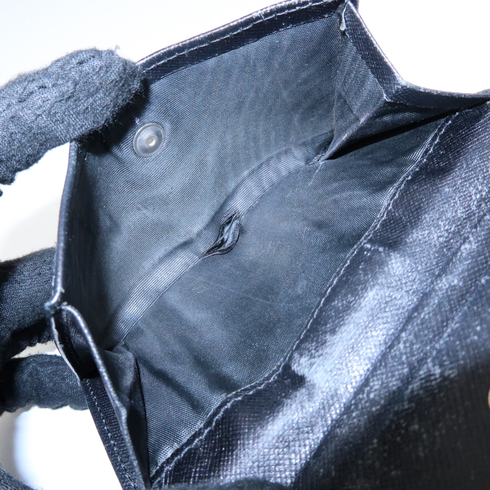 PRADA Triangle Logo Set of 3 Wallet Pouch Black Brown Red