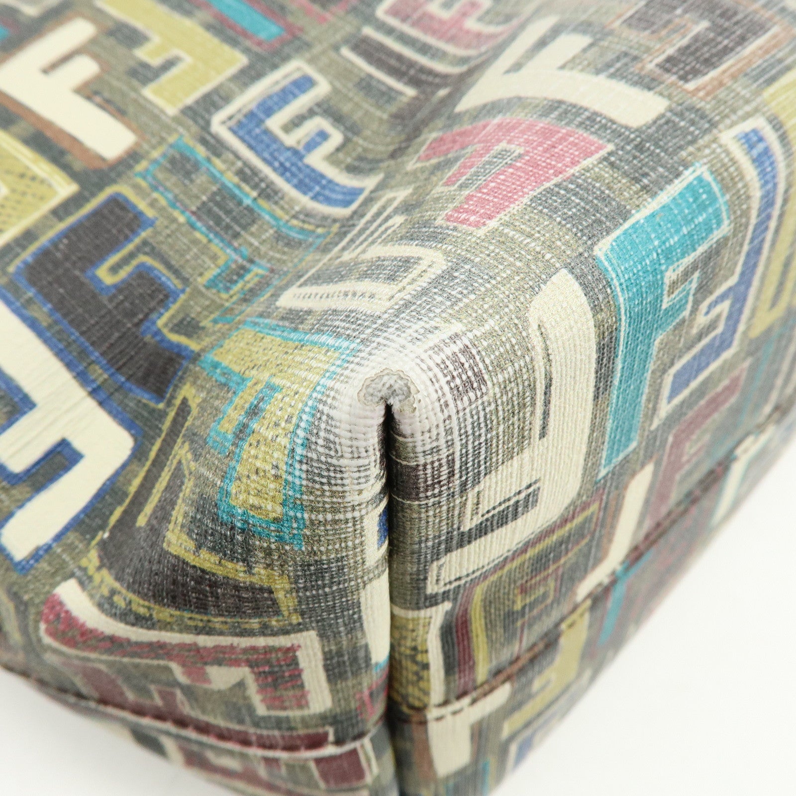 FENDI Zucca PVC Patent Leather Tote Bag Brown Multicolor 8BH185