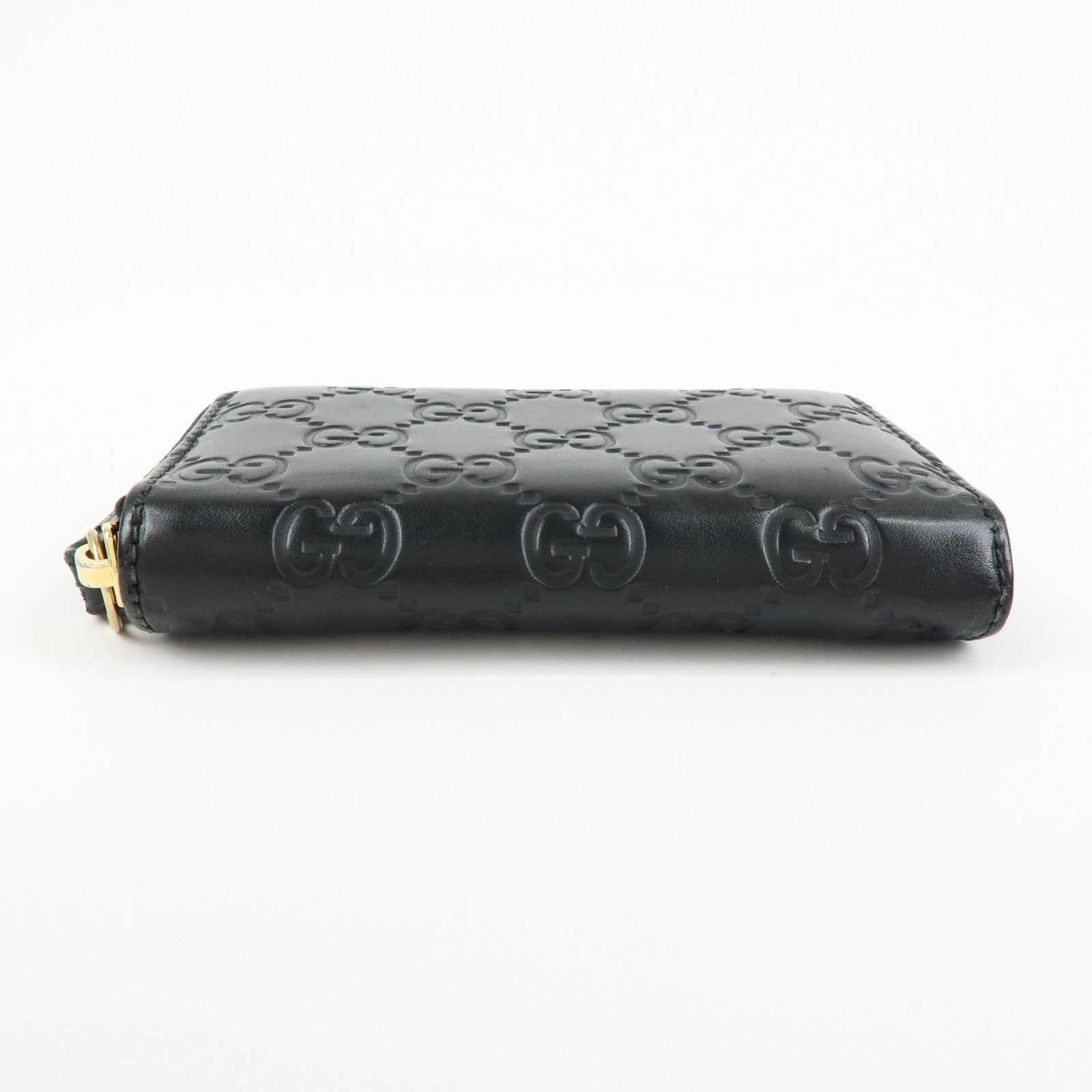 GUCCI Guccissima Leather Zip Around Coin Case Card Holder 447939