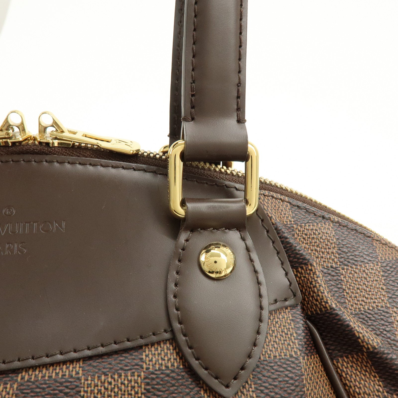 Louis Vuitton Damier Ebene Verona PM Hand Bag Brown