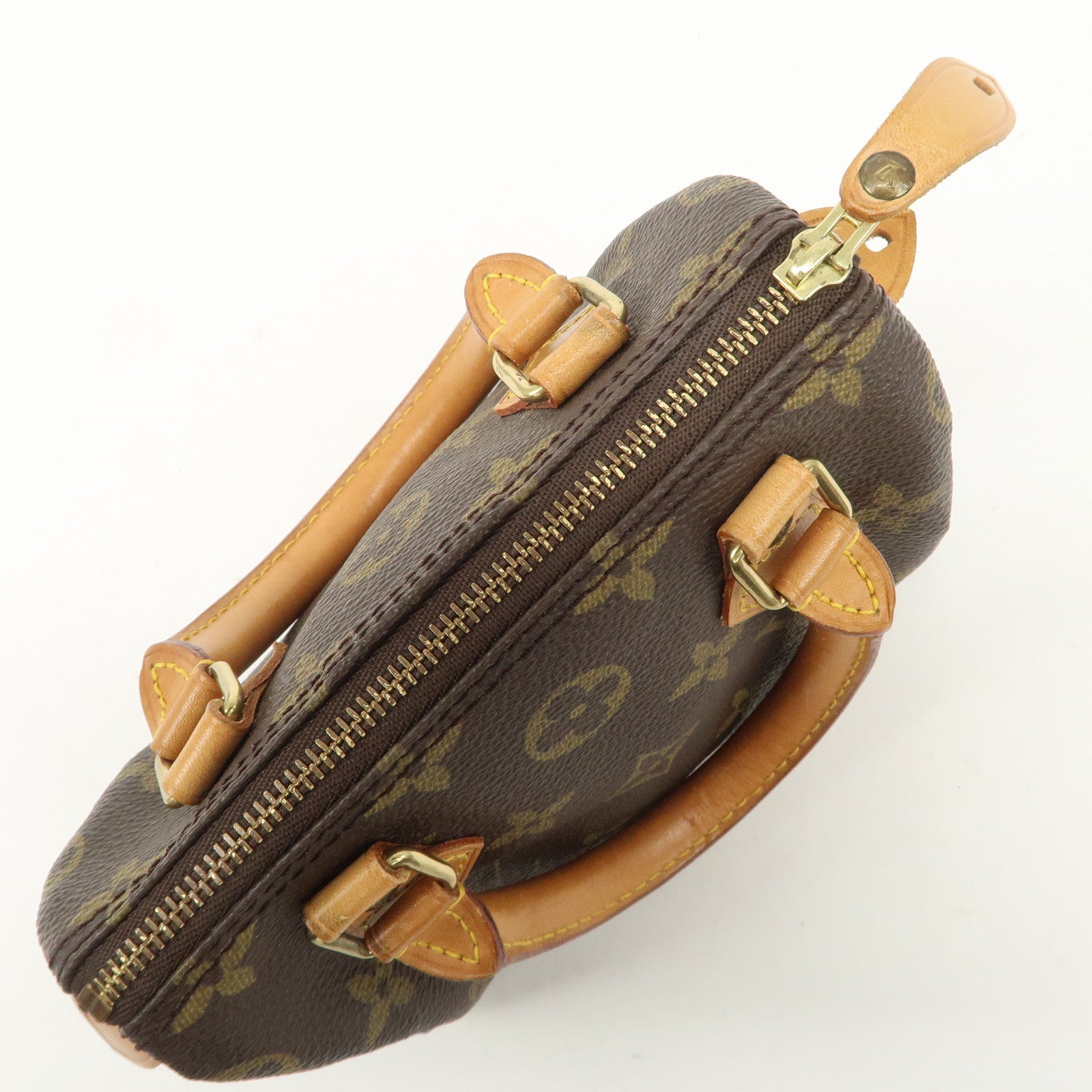 Louis Vuitton Monogram Canvas Mini Speedy Hand Bag Brown M41534