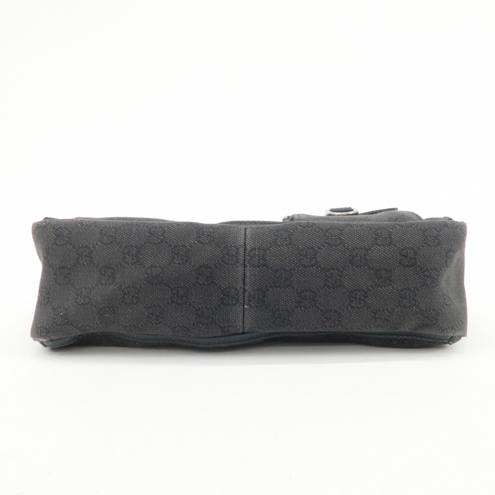 GUCCI Abbey GG Canvas Leather Tote Bag Shoulder Bag Black 268639