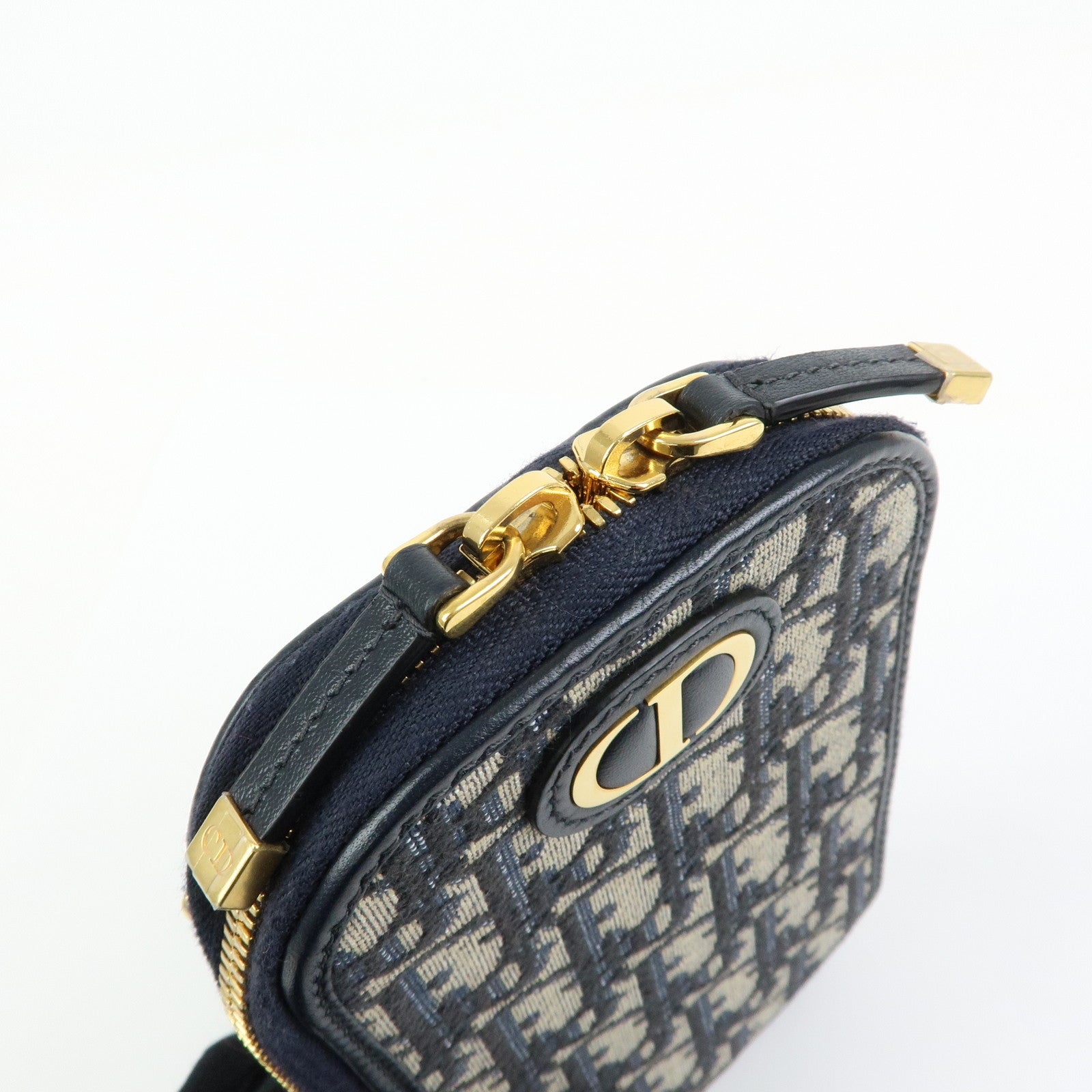 Christian Dior Oblique Jacquard Leather 30 Montaigne Phone Case