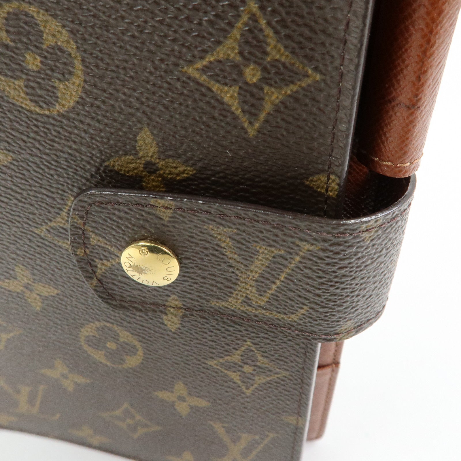 Louis Vuitton Monogram Agenda GM Planner Cover Brown R20106