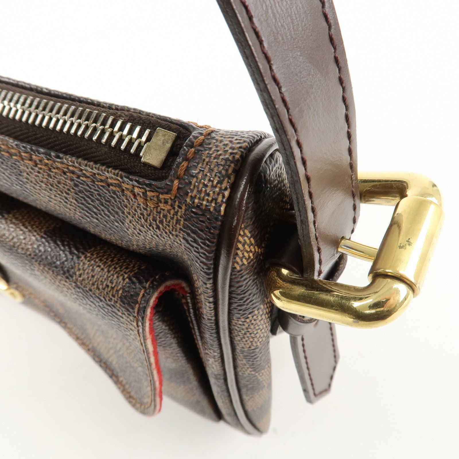 Louis Vuitton Damier Leather Canvas Ravello GM Shoulder Bag N60006 Used