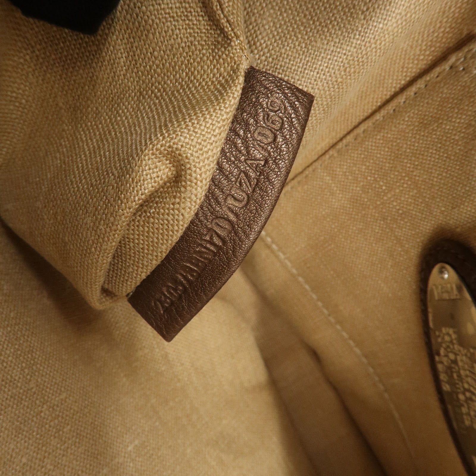 FENDI Seleria Leather Hand Bag Brown 8BN170