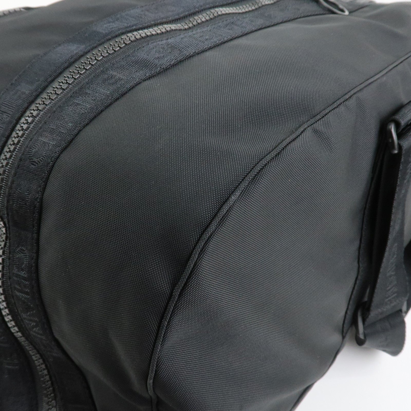 CHANEL Sport Line COCO Mark Nylon Boston Bag Shoulder Bag Black