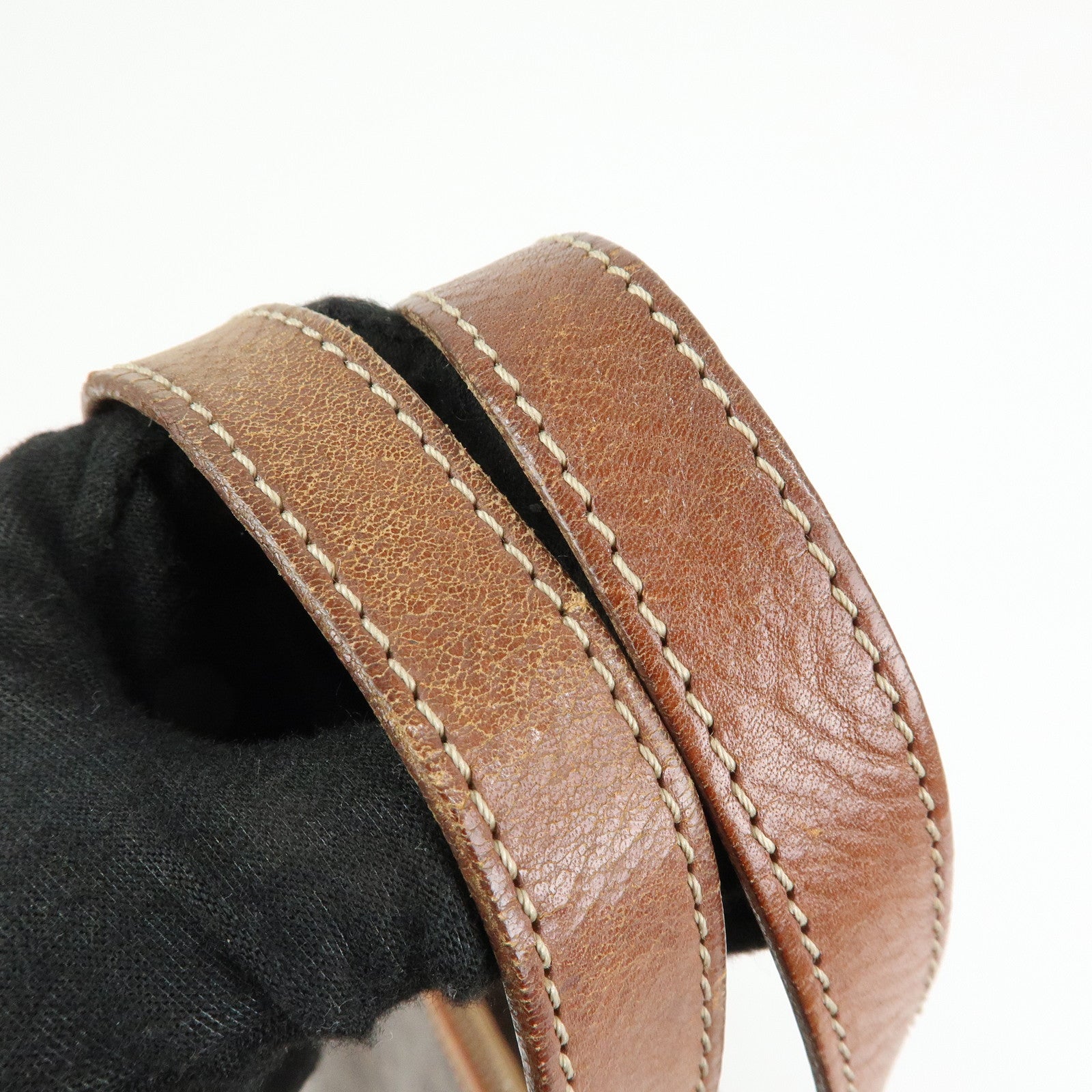 CELINE Macadam PVC leather Tote Bag Hand Bag Shoulder Bag Brown