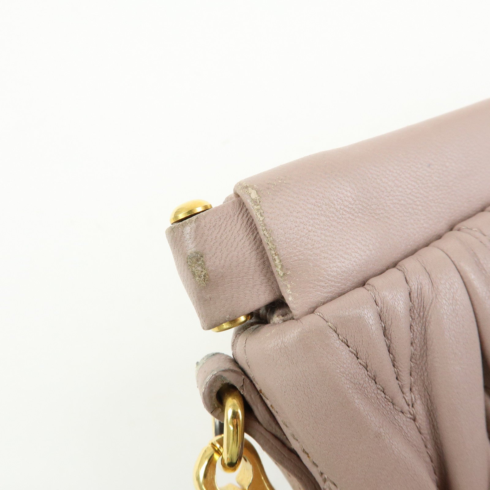 MIU MIU Matelasse Nappa Leather 2Way Bag Hand Shoulder Bag 5N1572