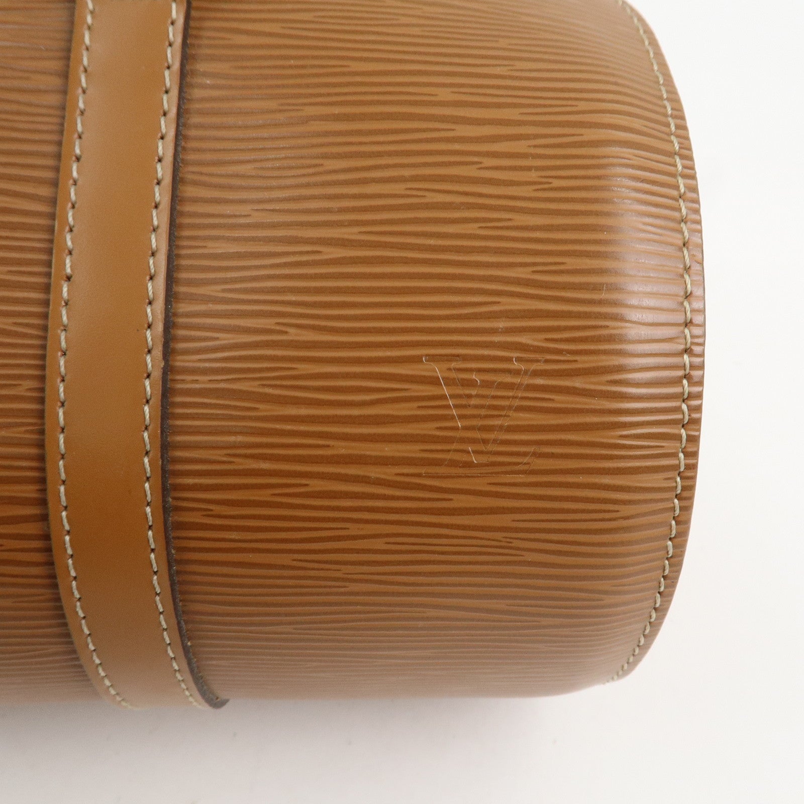 Louis Vuitton Epi Soufflot Hand Bag Shoulder Bag Zipang Gold M52228