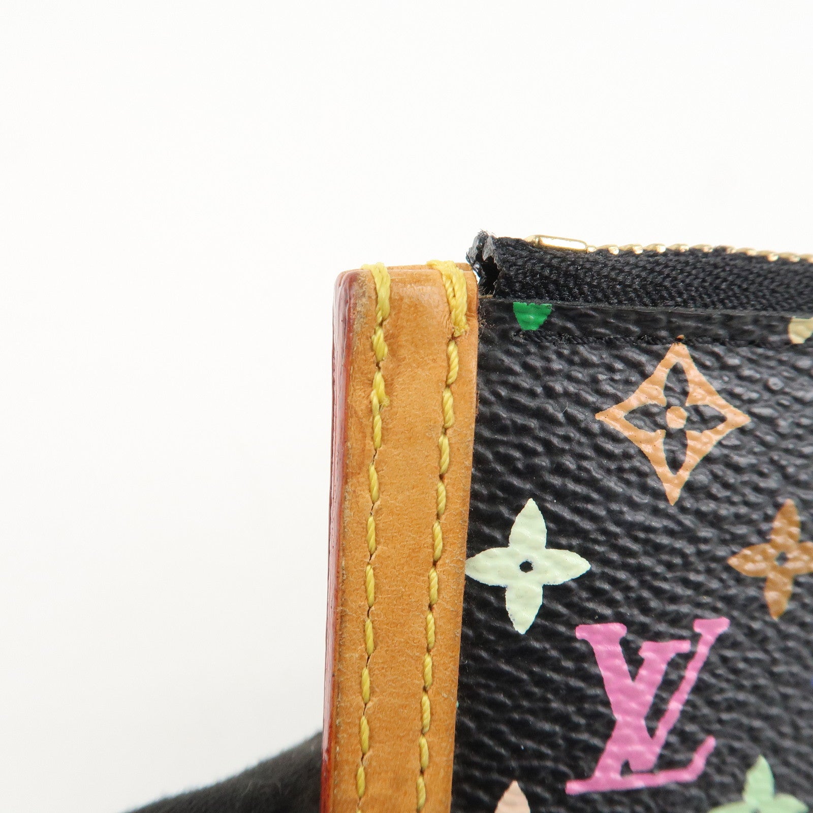 Louis Vuitton Monogram Multicolor Pochette Cles Noir M92654 Used