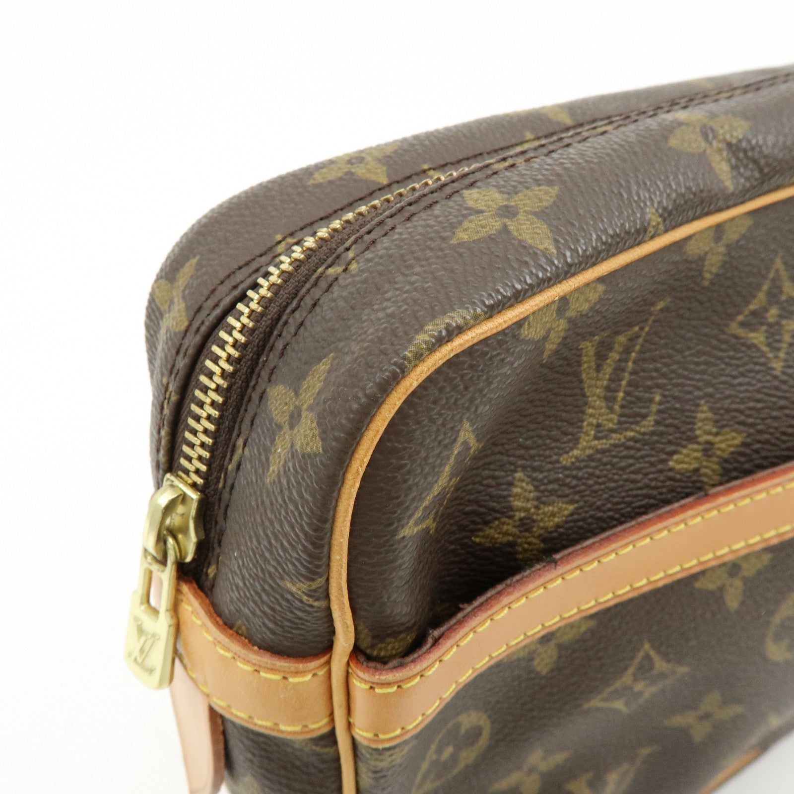 Louis Vuitton Monogram Compiegne 28 Pouch Clutch Bag Brown M51845