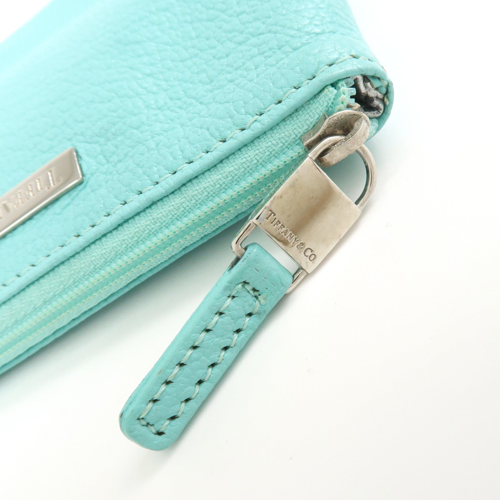 Tiffany & Co. Leather Small Pouch Accessories Pouch Tiffany Blue