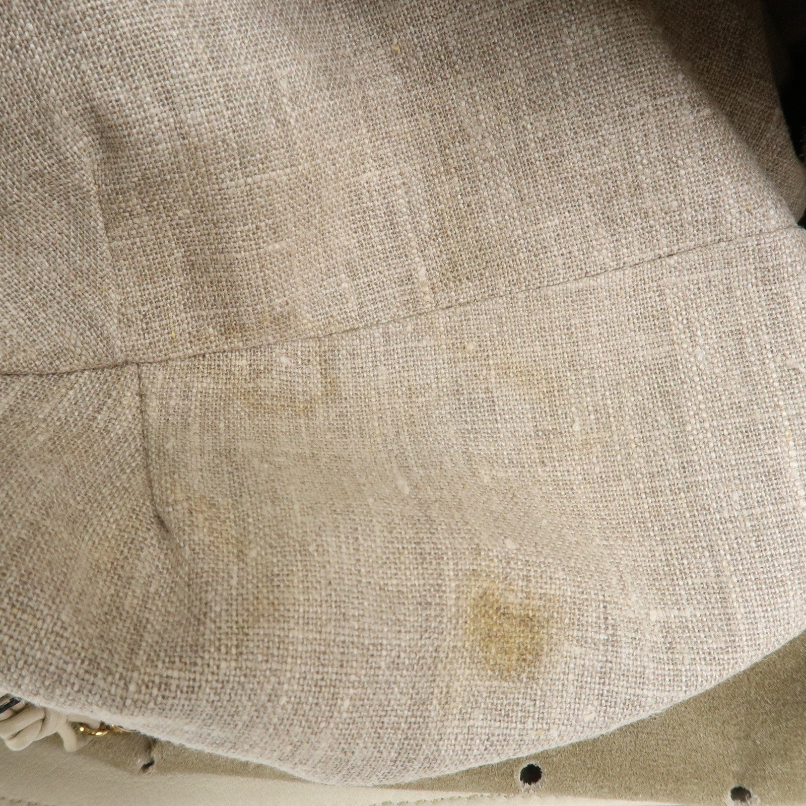 FENDI Logo Leather 2Way Bag Hand Bag Shoulder Bag Ivory 8BN238