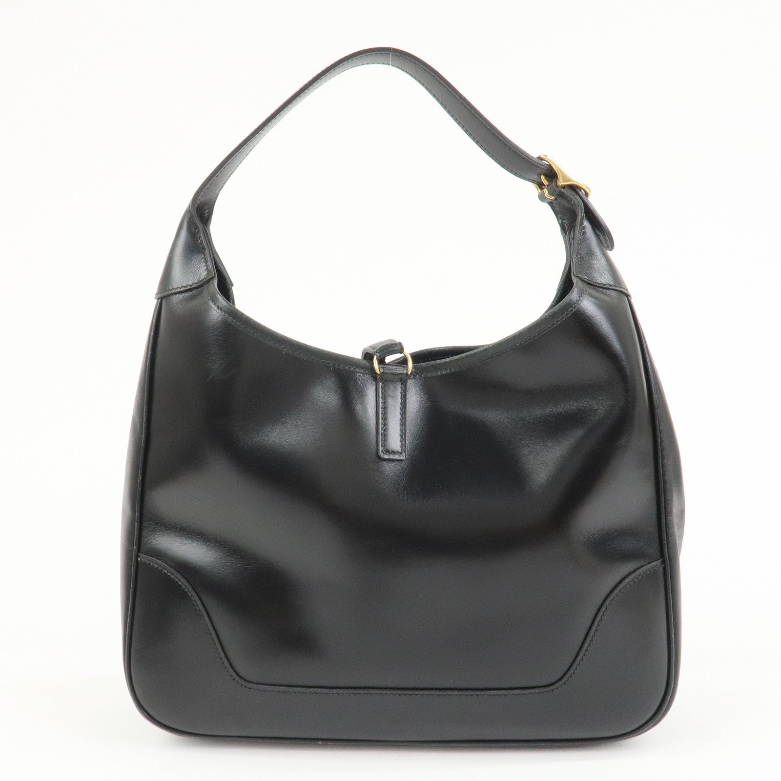 HERMES Trim 31 Courchevel Leather 〇J Stamped Shoulder Bag Balck