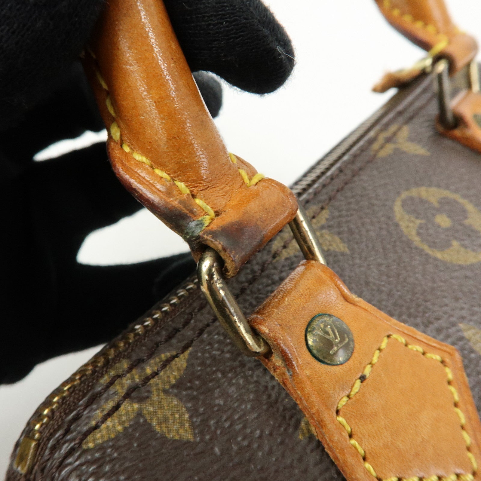 Louis Vuitton Monogram Mini Speedy Hand Bag & Strap Brown M41534