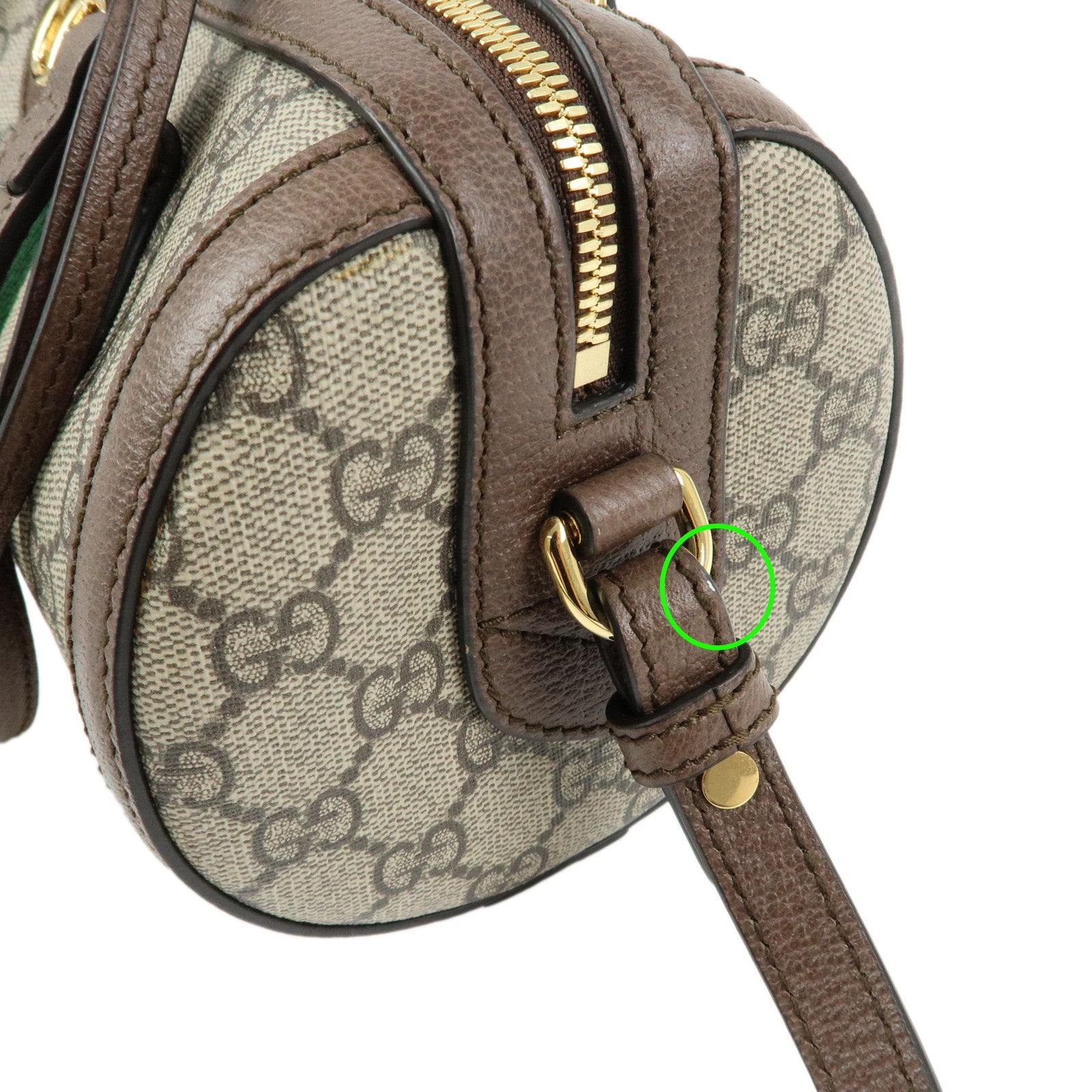 GUCCI Ophidia Sherry GG Supreme Leather Shoulder Bag Brown 602577