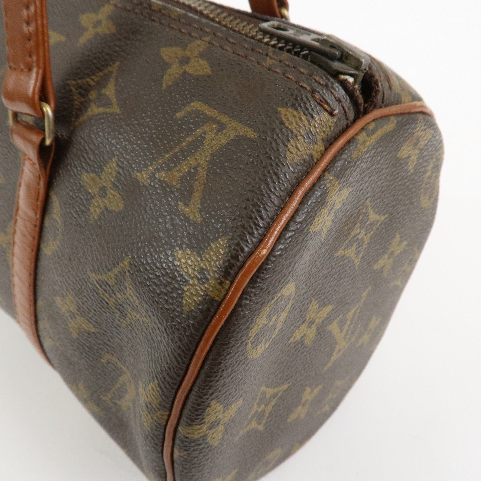 Louis Vuitton Monogram Papillon 30 Hand Bag Brown Old Style M51365