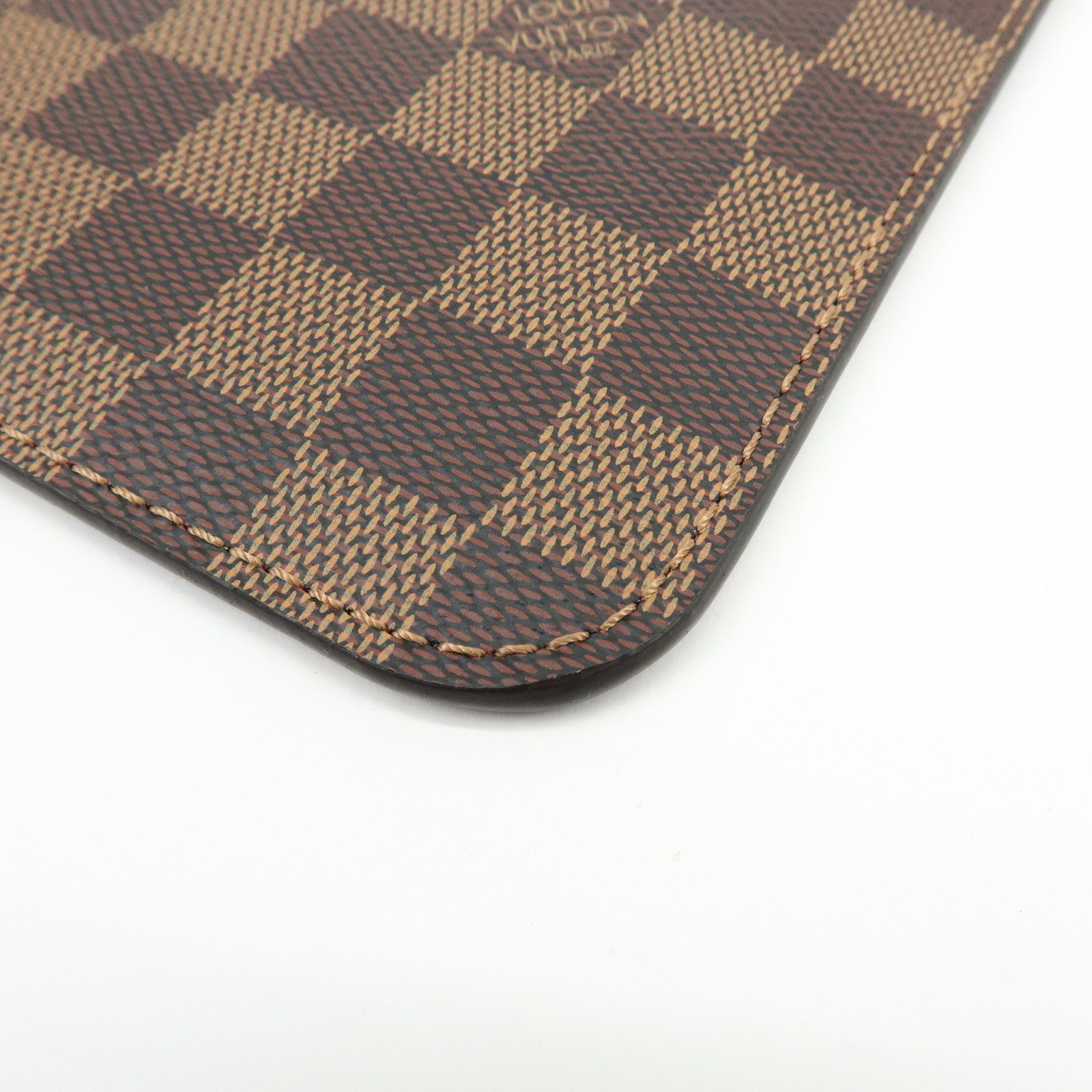 Louis Vuitton Damier Canvas Pouch for Neverfull MM Ebene N41358