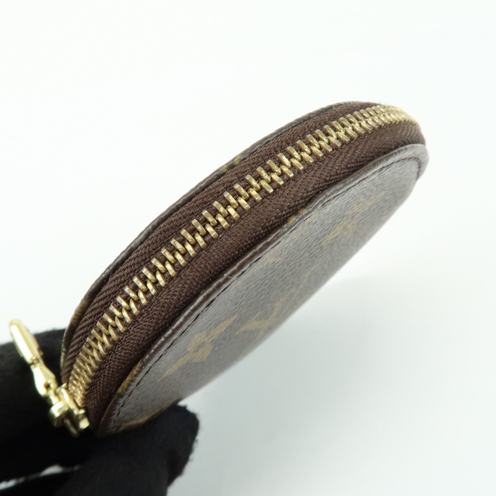 Louis Vuitton Monogram Porte Monnaie Rond Coin Case Brown M61926