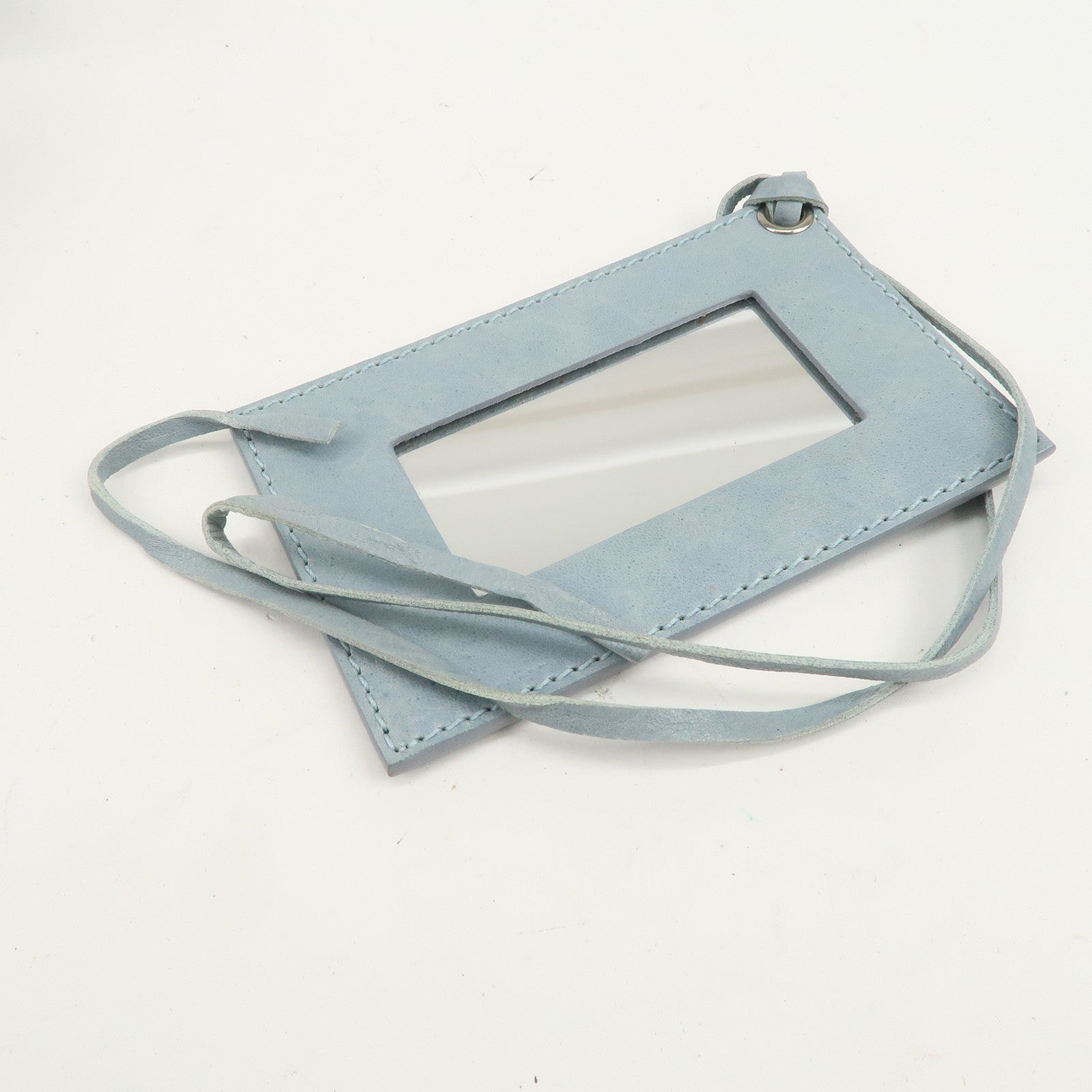 BALENCIAGA Giant City Leather 2Way Shoulder Bag Light Blue 258044