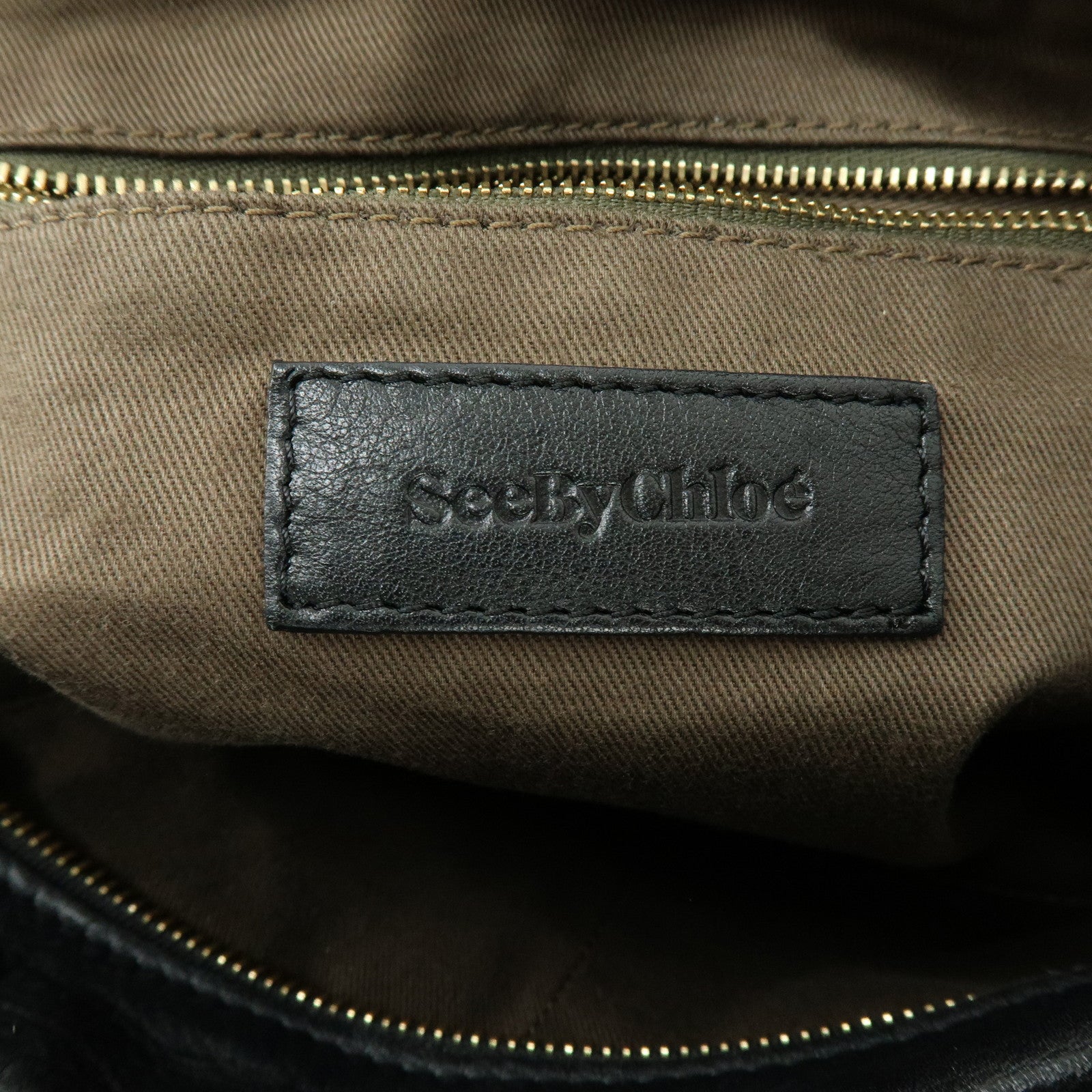 Chloe See By Chloe Leather 2Way Shoulder Bag Hand Bag Pink Black