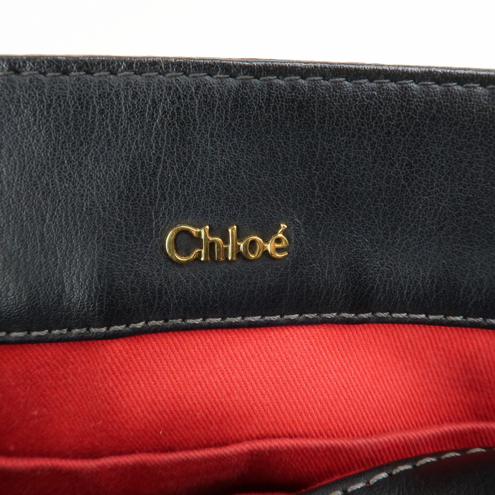 Chloe Eden Logo Leather Shoulder Bag Crossbody Bag Black Brown