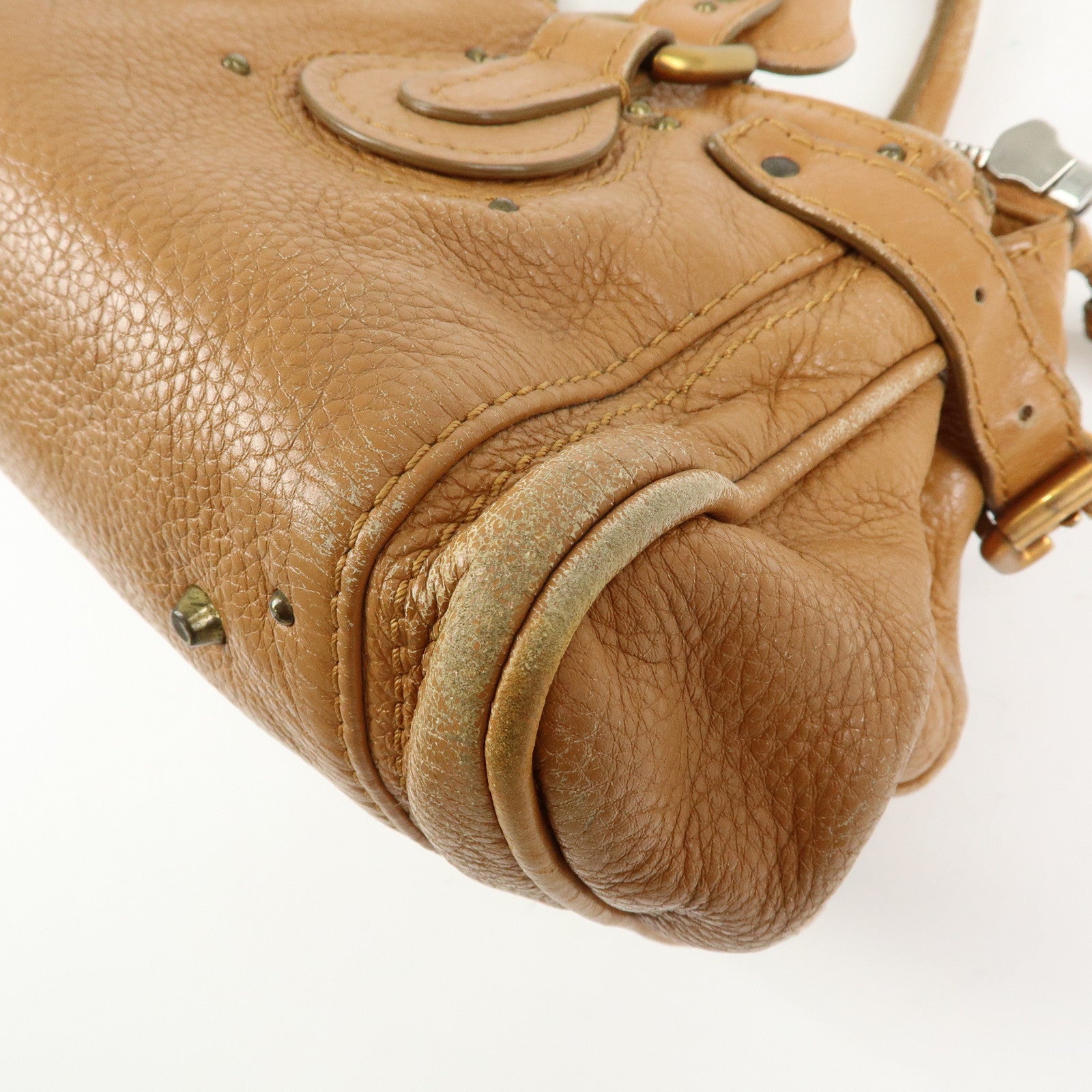 Chloe Paddington Medium Leather Hand Bag Shoulder Bag Brown