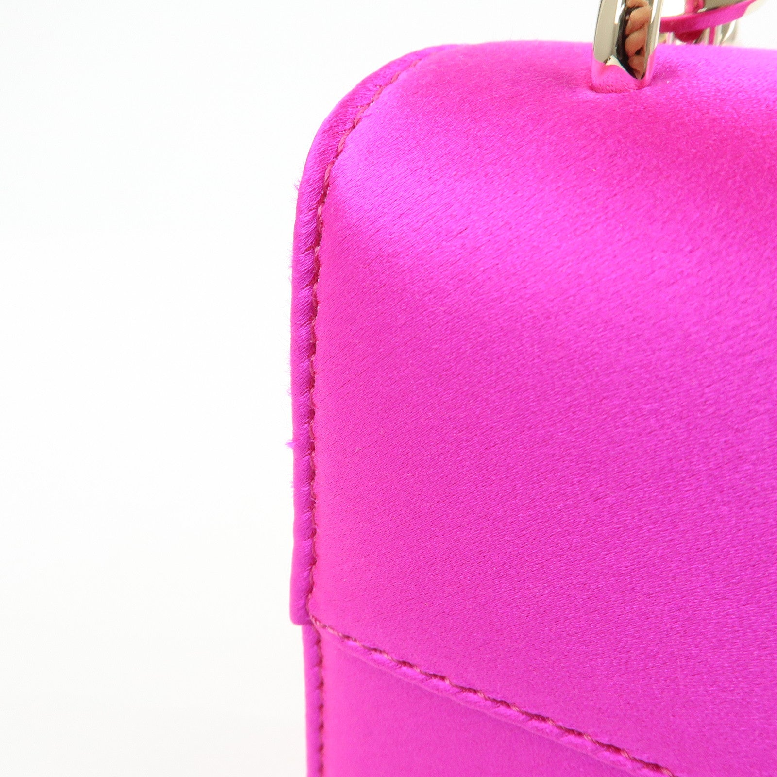 JIMMY CHOO Varenne Avenue Quad Satin Pearl Beads Shoulder Bag Pink