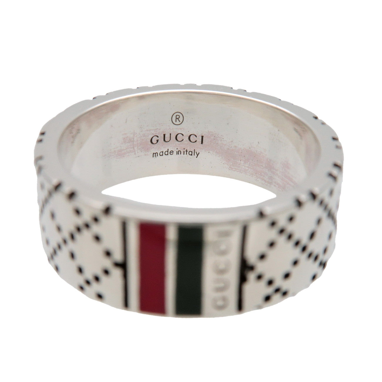 GUCCI Diamante Sherry Ring SV925 Silver #19 US8.5 EU58 HK19