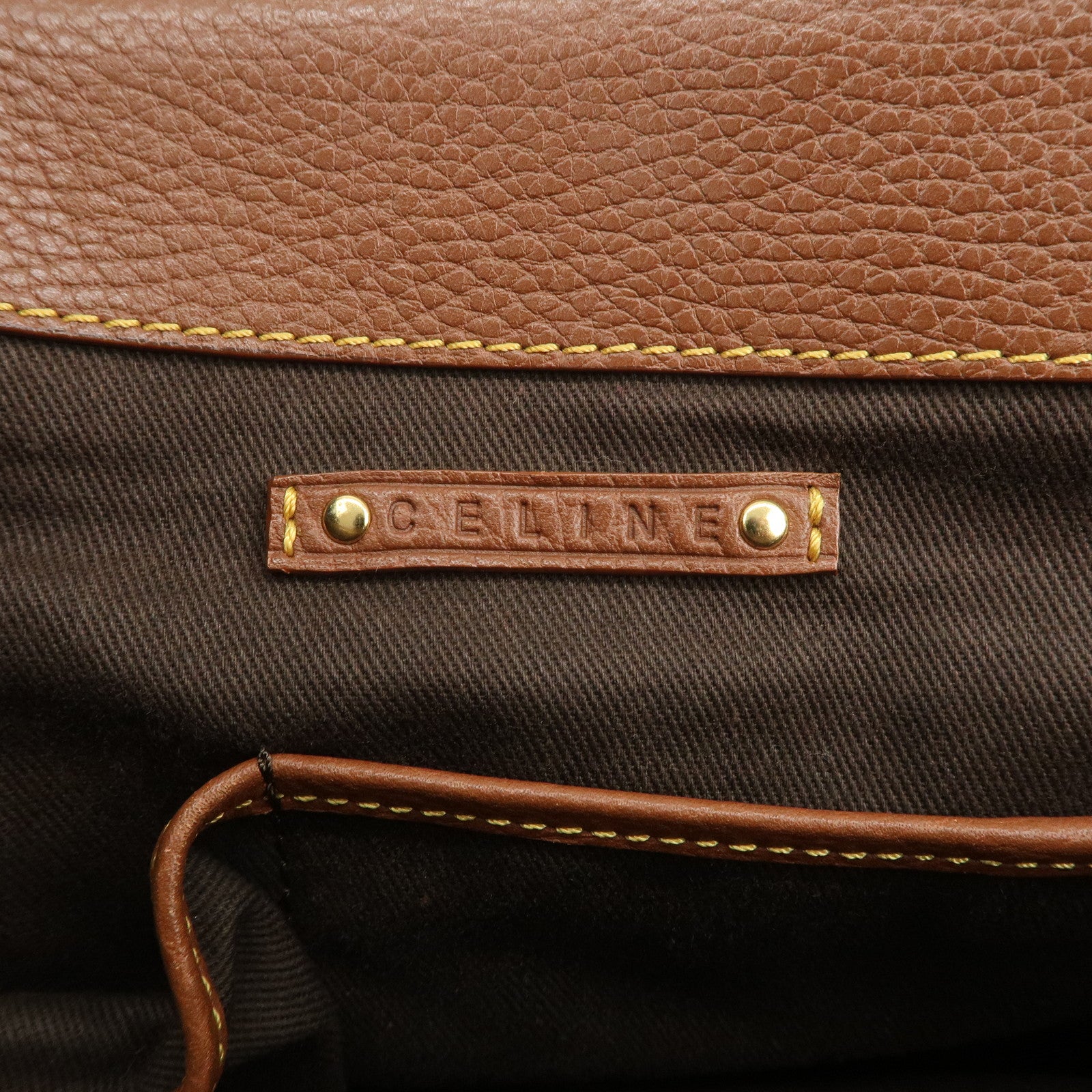 CELINE Macadam Denim Leather Boogie Bag Blue Brown