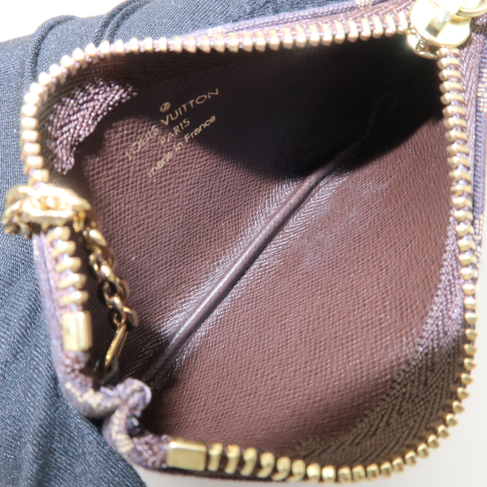 Louis Vuitton Monogram Mini Lin Pochette Cles Coin Case M95230