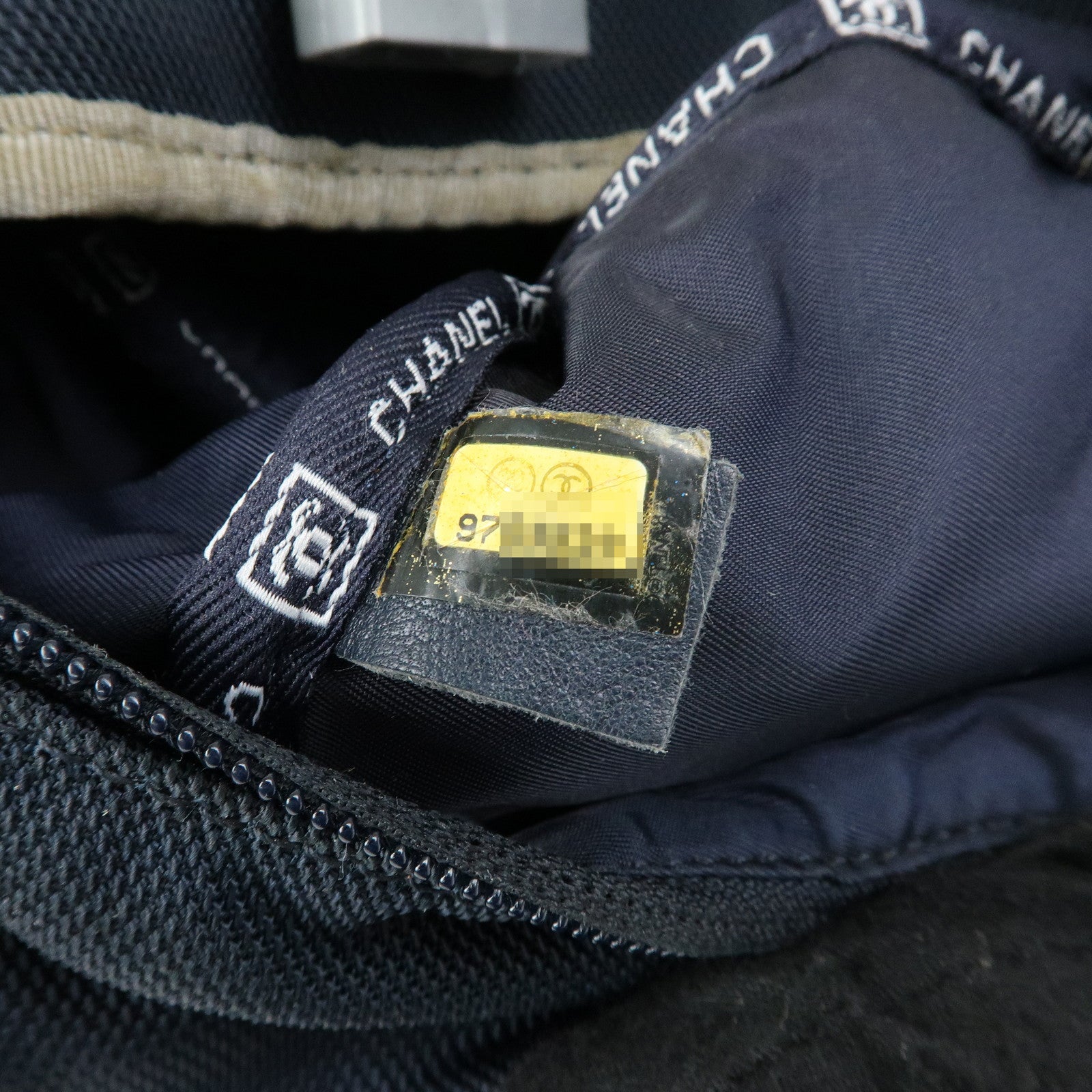 CHANEL Sportline Nylon 2Way Bag Hand Bag Navy Ivory A27892