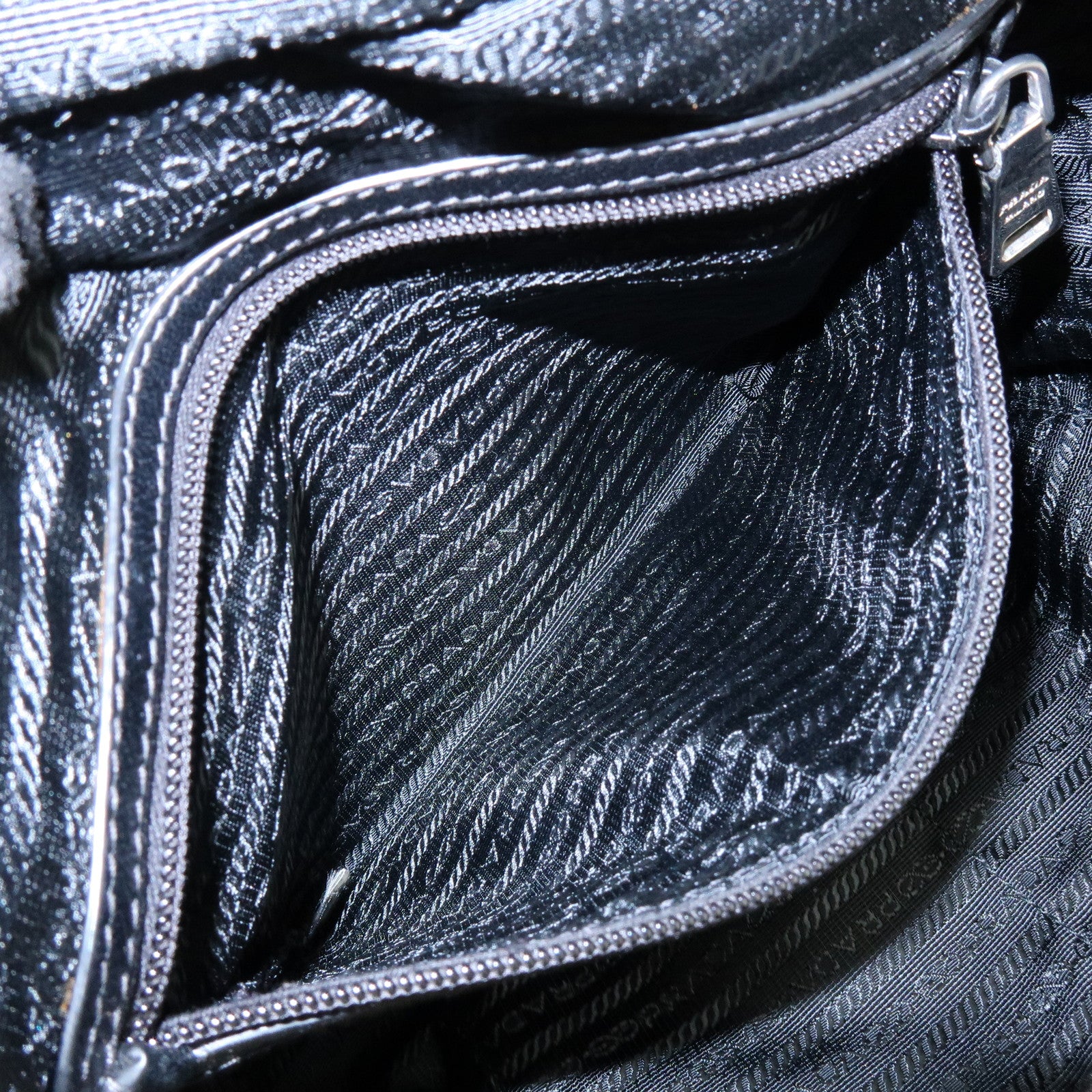 PRADA Tessuto Nylon Leather 2Way Bag Hand Bag Shoulder Bag Black