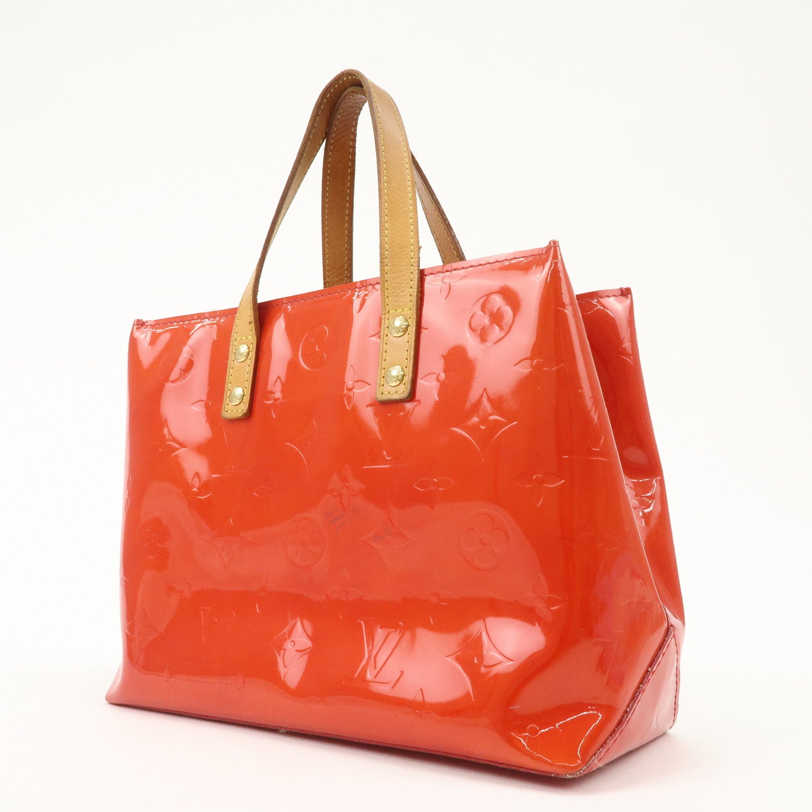 Louis Vuitton Monogram Vernis Lead PM Hand Bag Rouge M91088