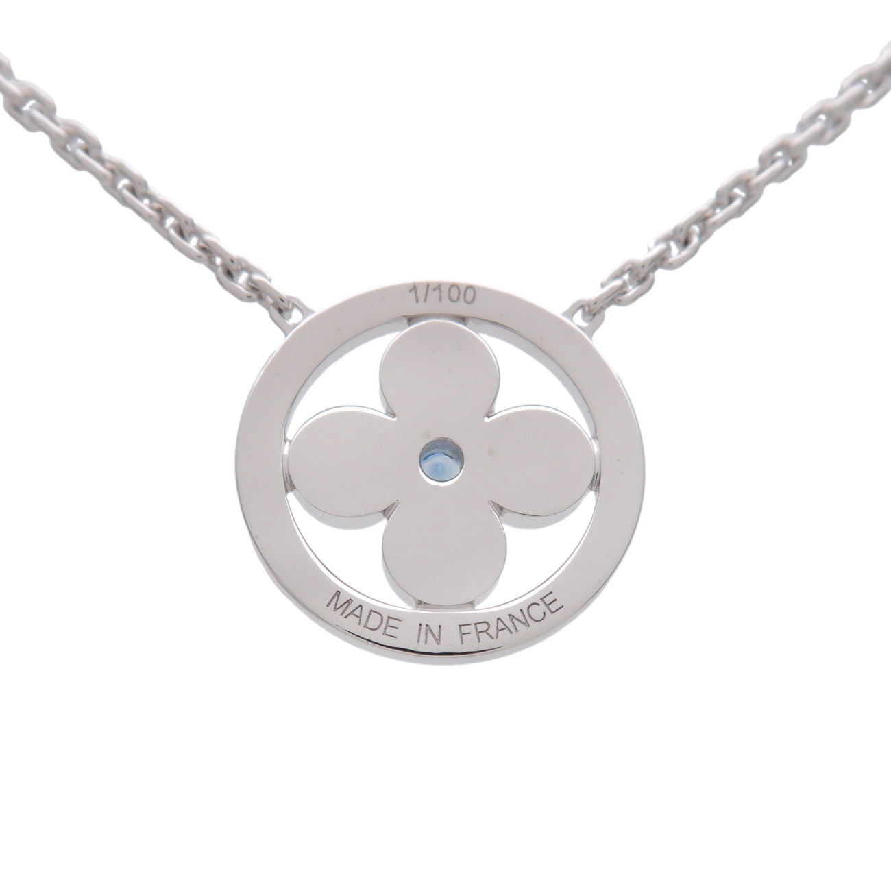 Louis Vuitton Sun Blossom Sapphire Diamond Necklace 750WG