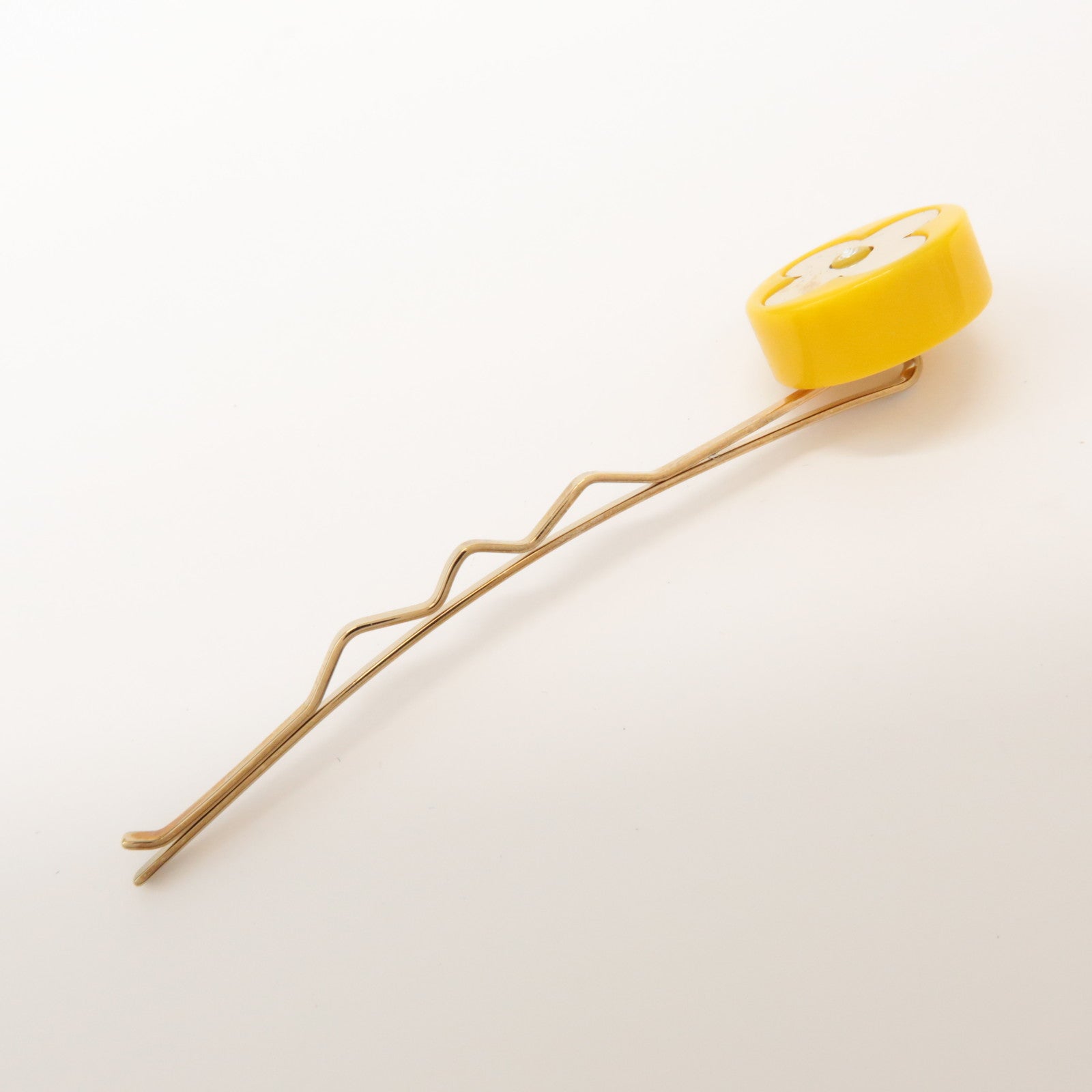 Louis Vuitton Set of 3 Plastic Metal Hair Pin Red Yellow M92349