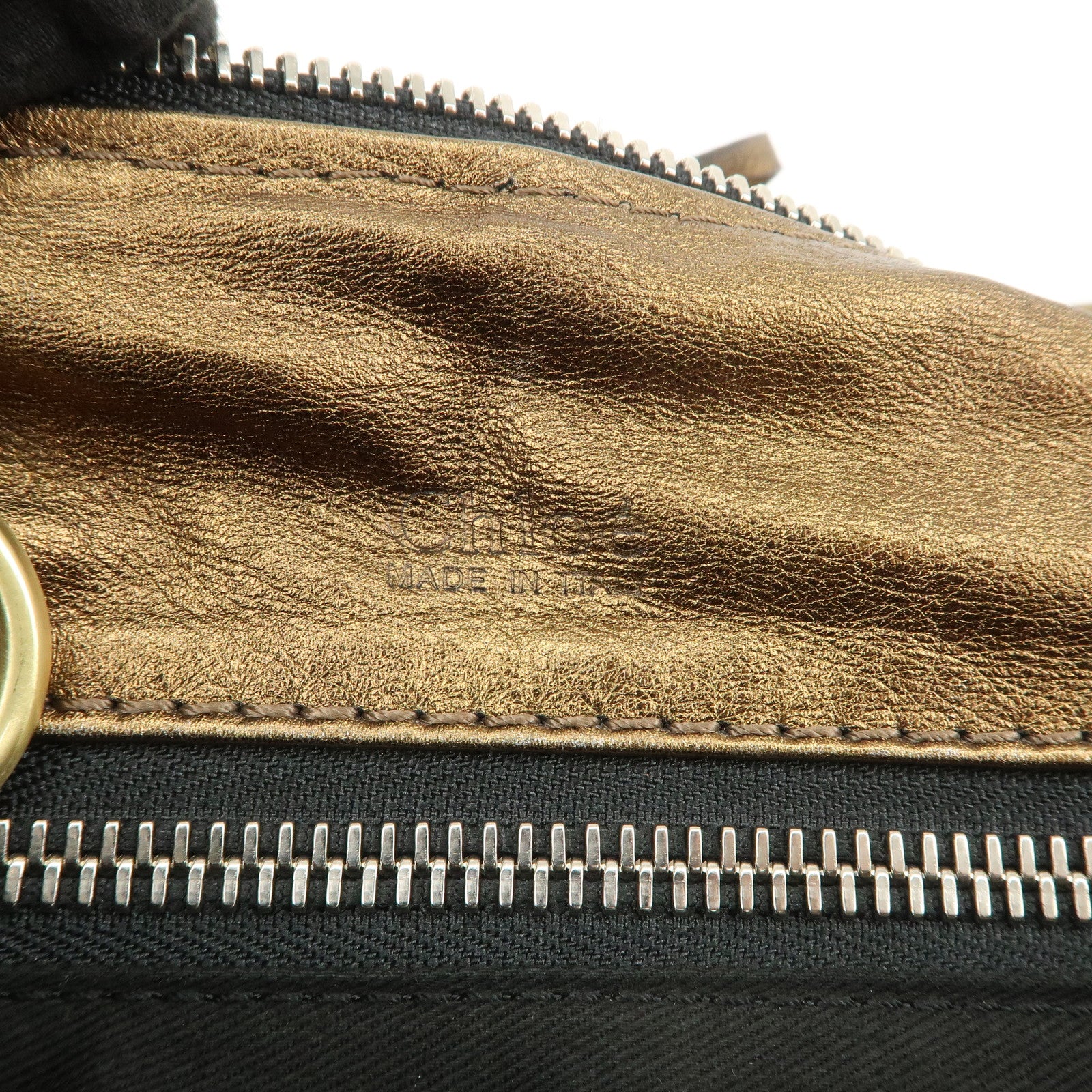 Chloe Betty Leather Shoulder Bag Hand Bag Bronze