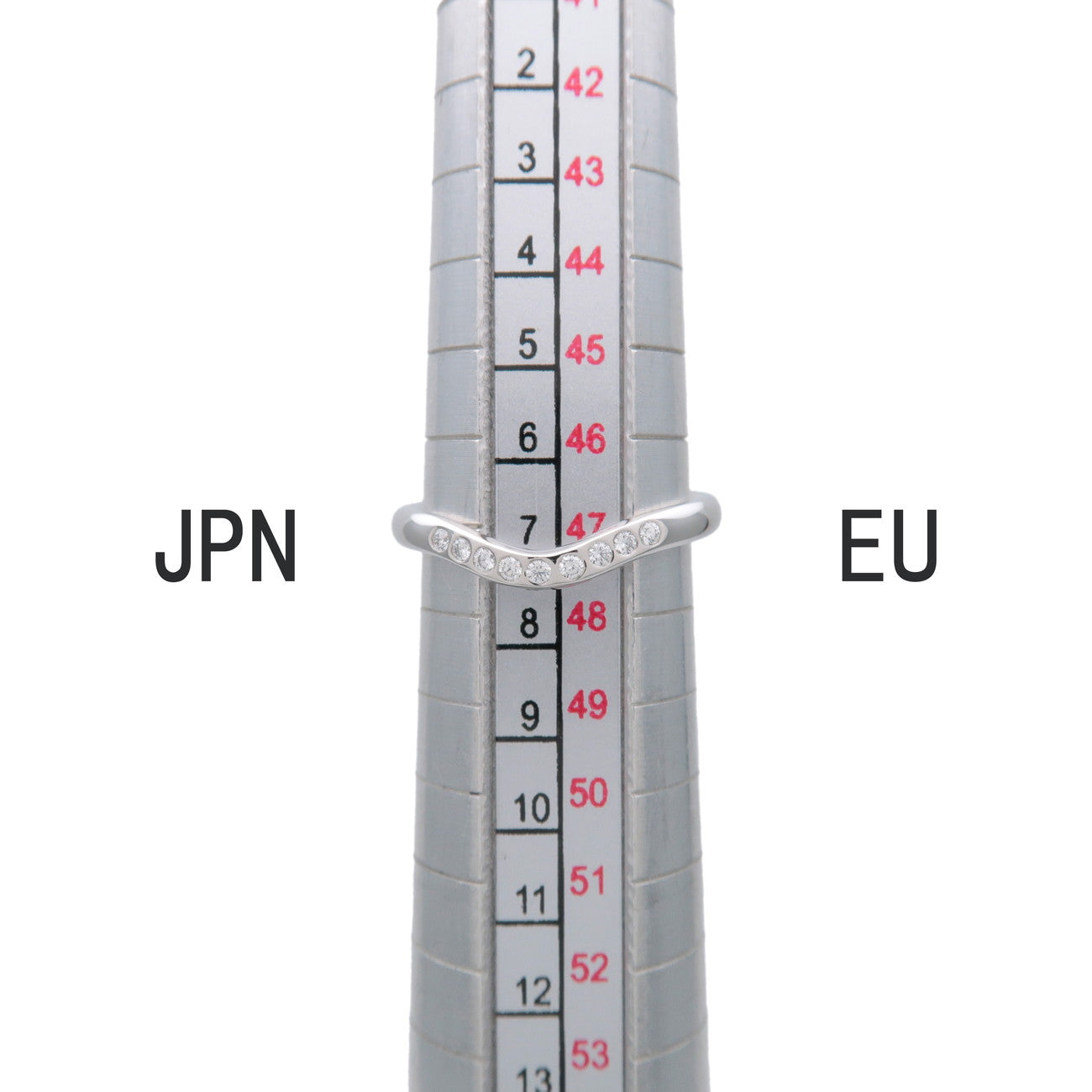 Tiffany & Co V Band Diamond Ring PT950 Platinum #47 US4.5