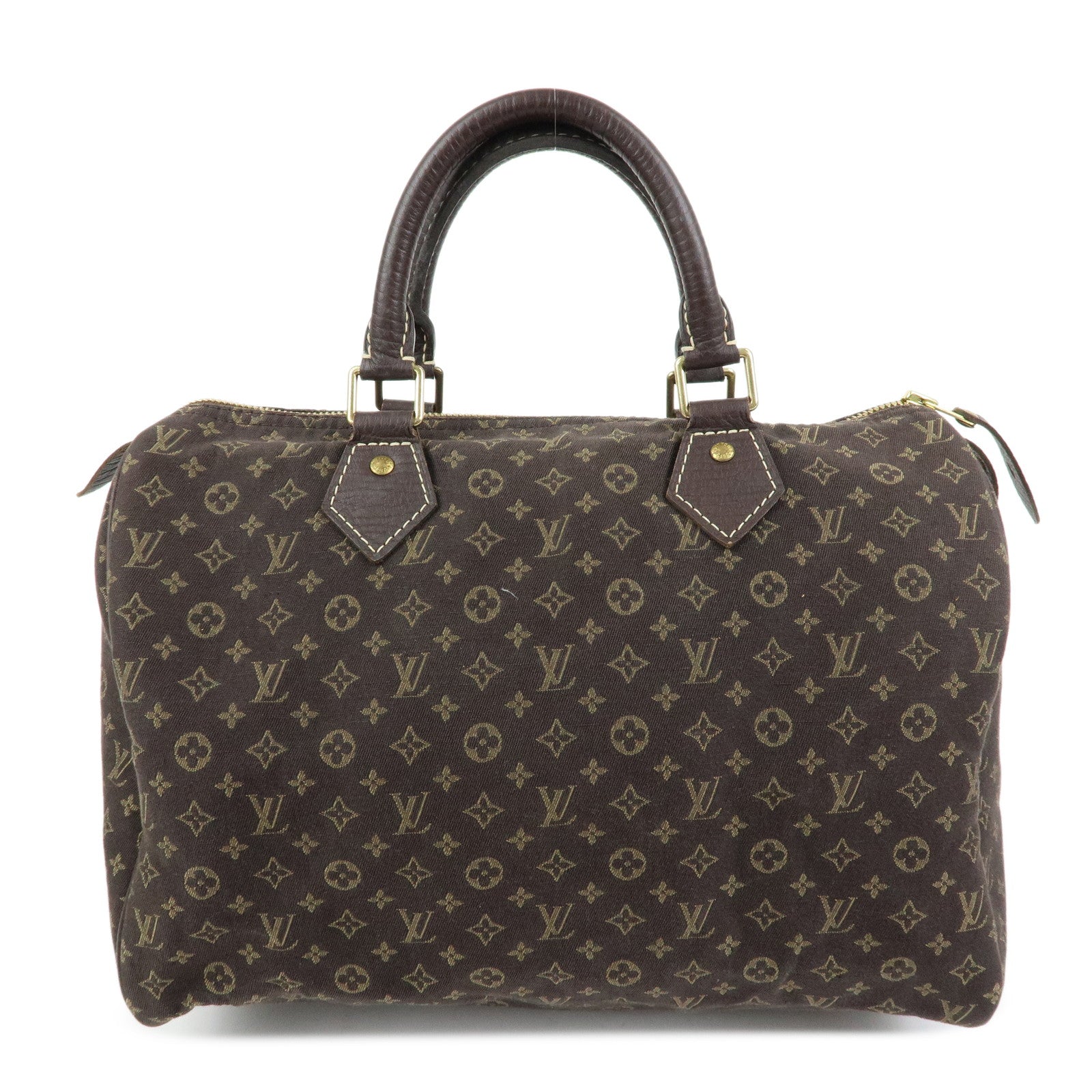 Louis Vuitton Monogram Mini Lin Speedy 30 Boston Bag Ebene M95224