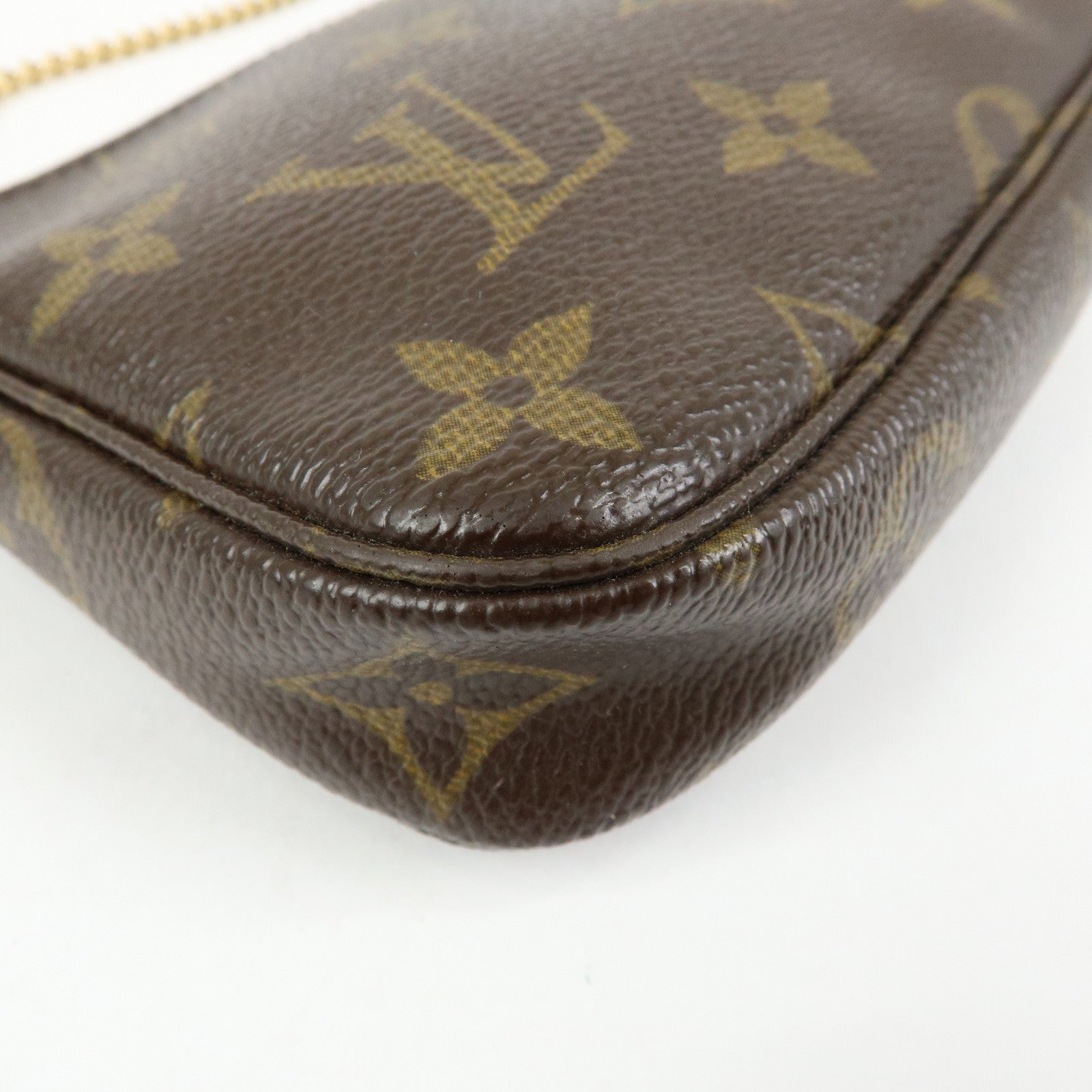 Louis Vuitton Monogram Mini Pochette Accessoires Hand Bag M58009