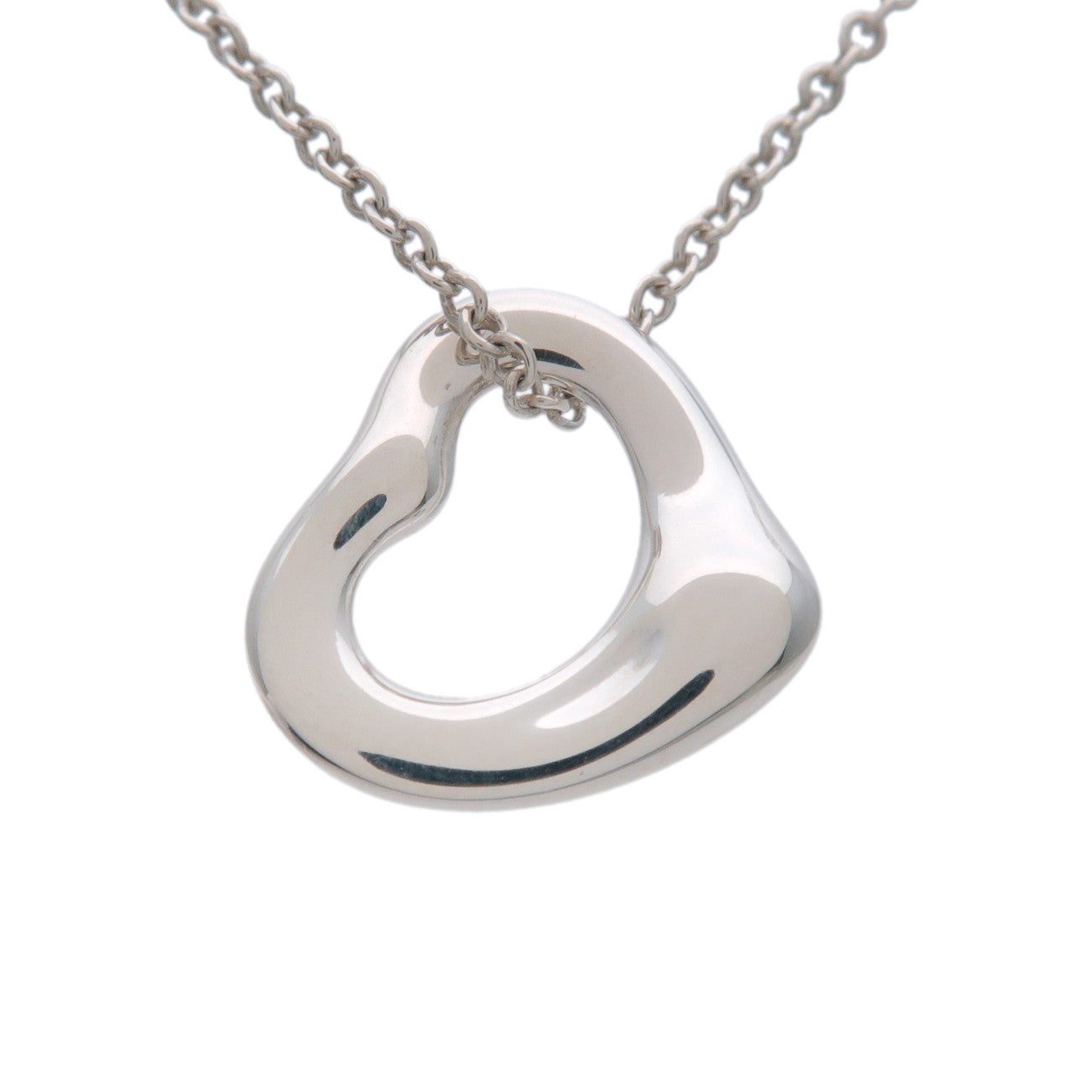 Tiffany & Co Open Heart Necklace Mini SV925 Silver