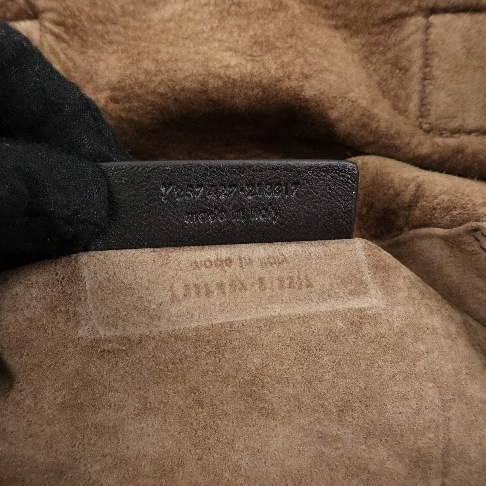 SAINT LAURENT PARIS Y Line Leather Tote Shoulder Bag Brown 257427
