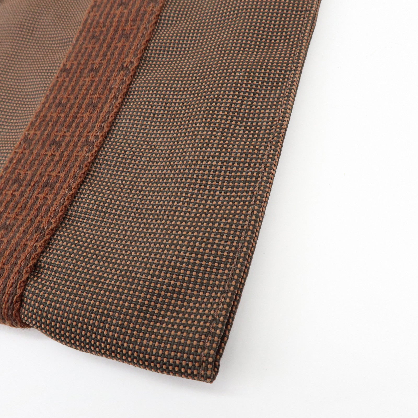 HERMES Herline Canvas Shoulder Bag Crossbody Bag Brown