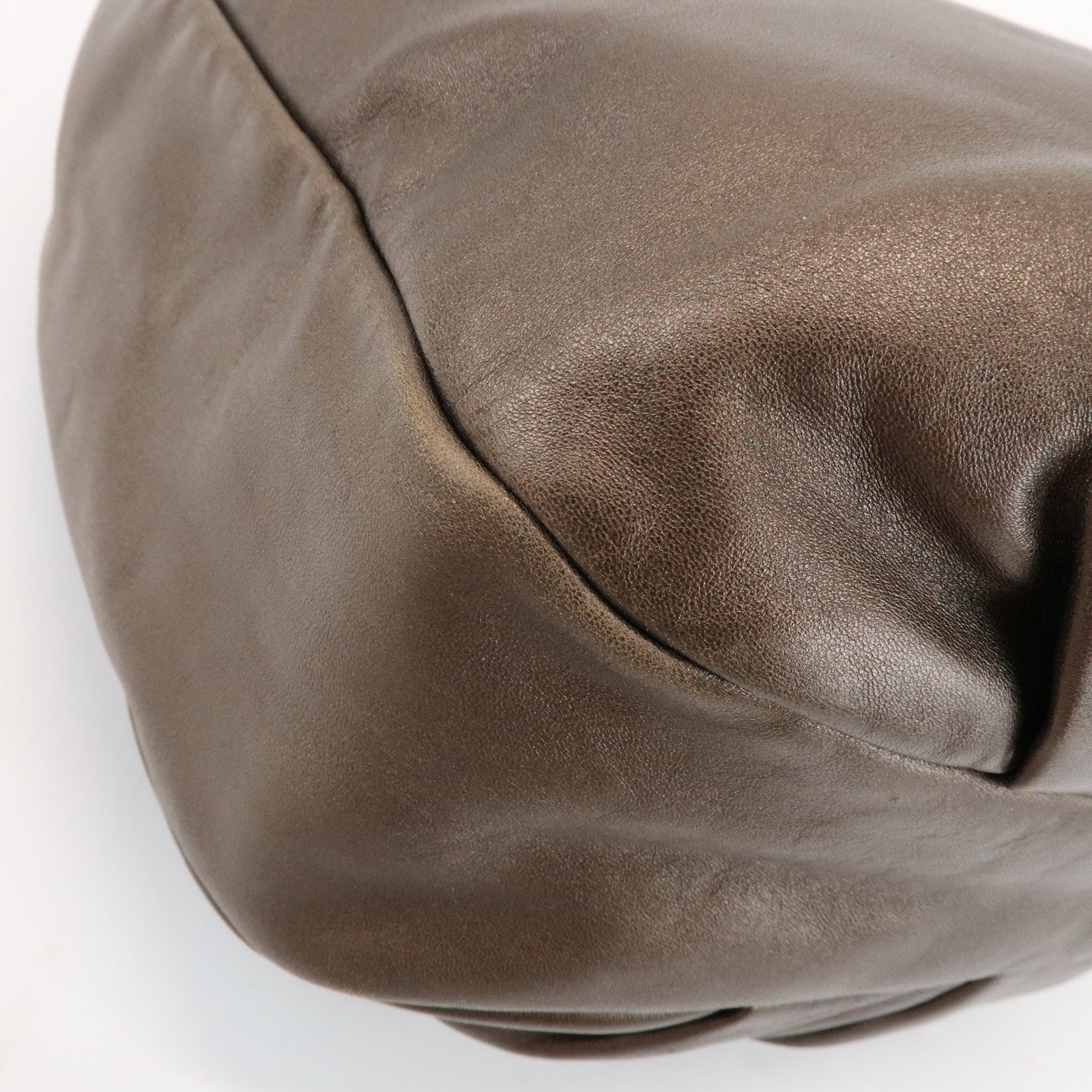 LOEWE Anagram Viento Leather Shoulder Bag Hand Bag Metallic Brown