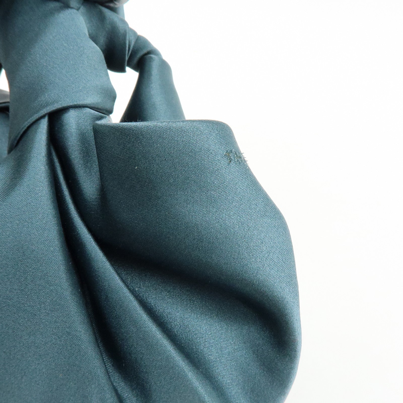 THE ROW Ascot Silk100% Hand Bag Emerald Green