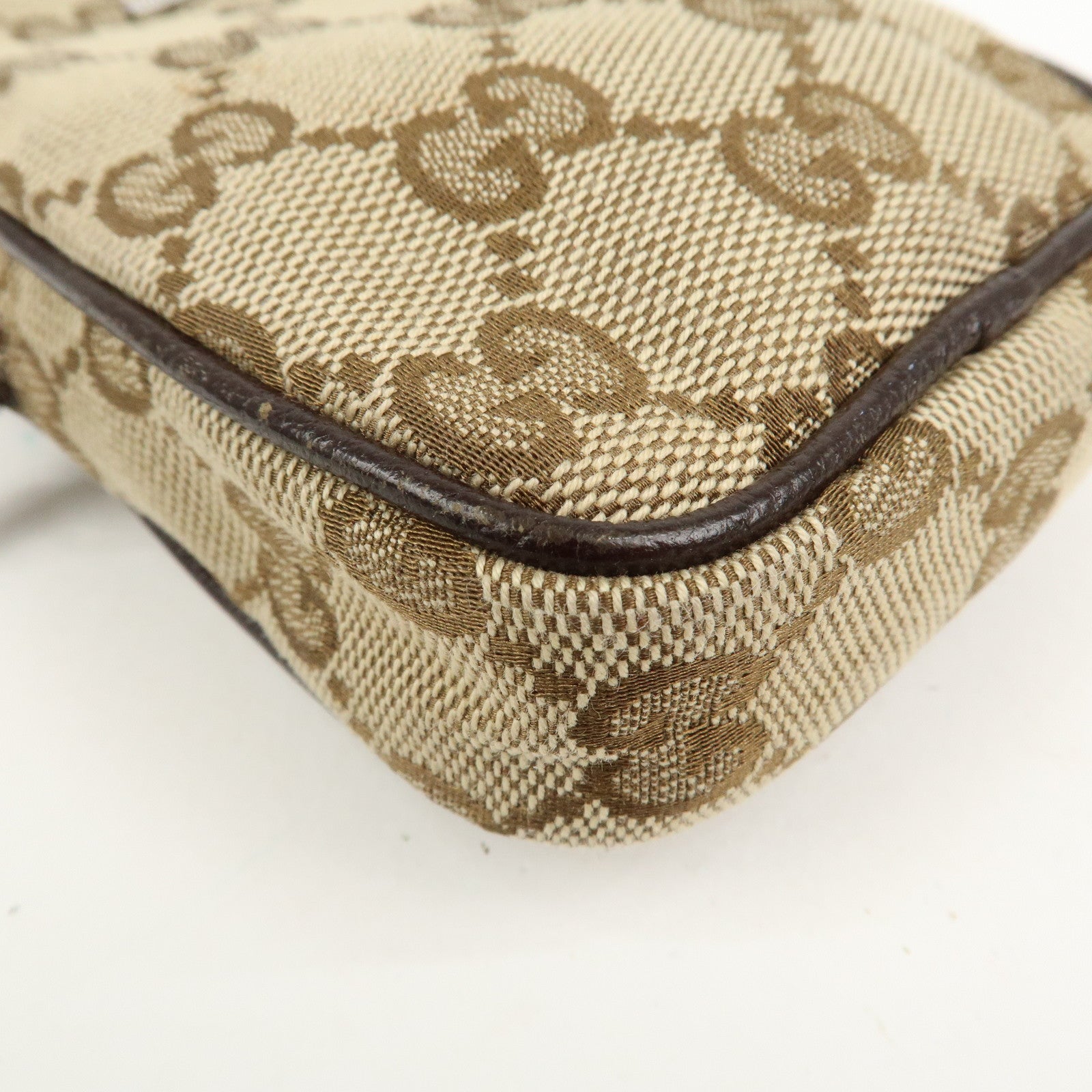 GUCCI GG Canvas Leather Cigarette Case Beige Brown 115249