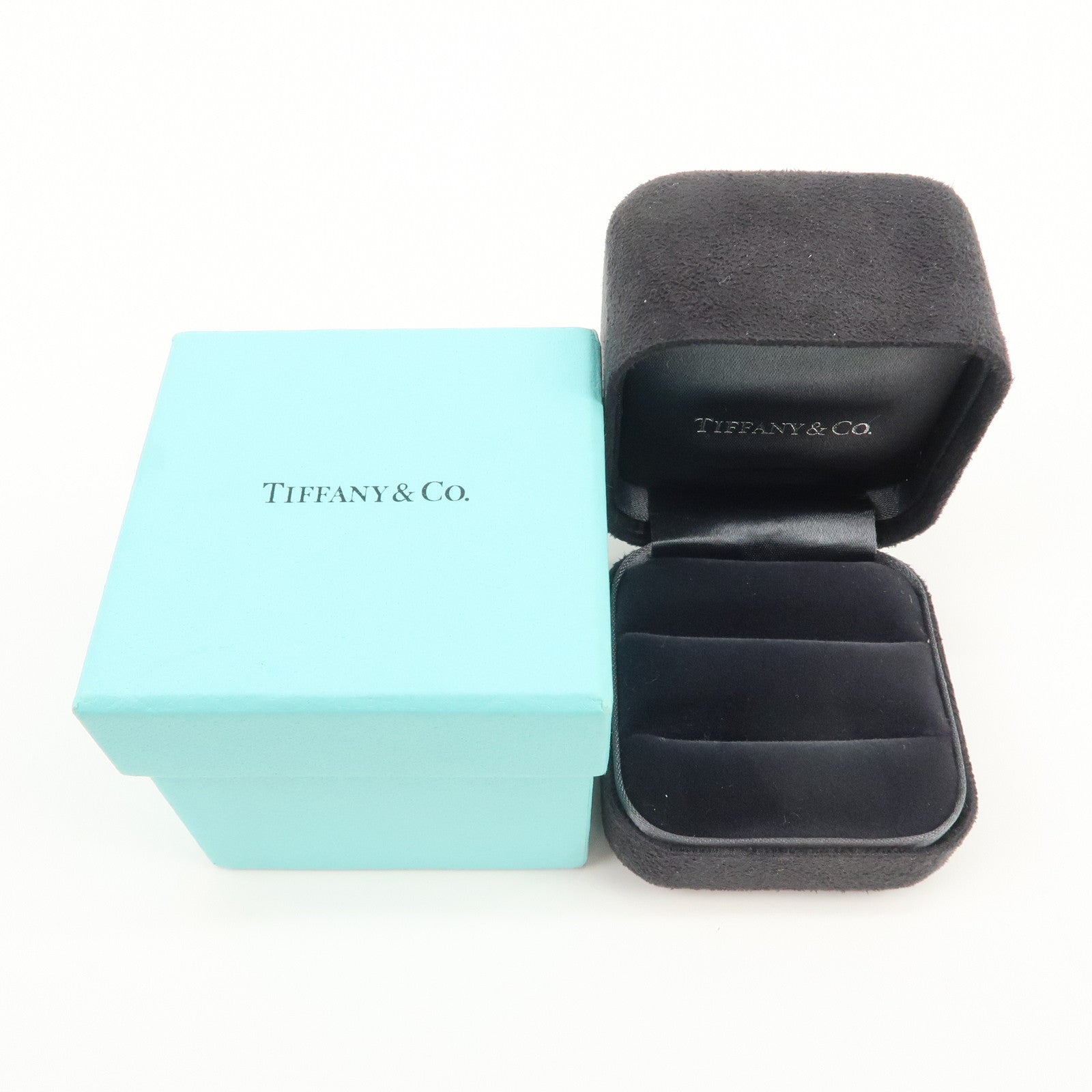 Tiffany & Co Set of 2 Jewelry Boxes for Pair Ring Tiffany Blue